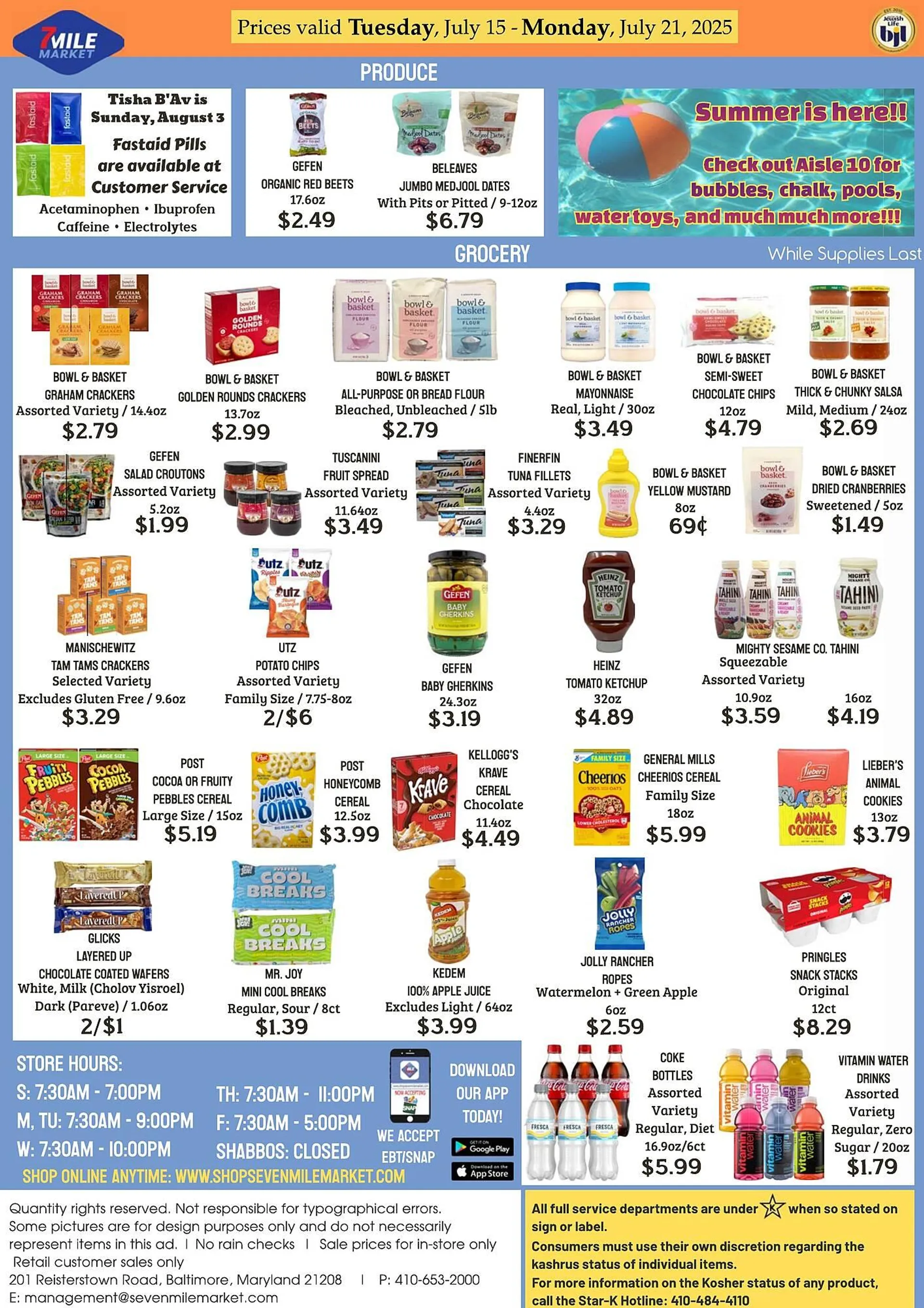 Weekly ad Seven Mile Market ad from July 15 to July 21 2025 - Page 1