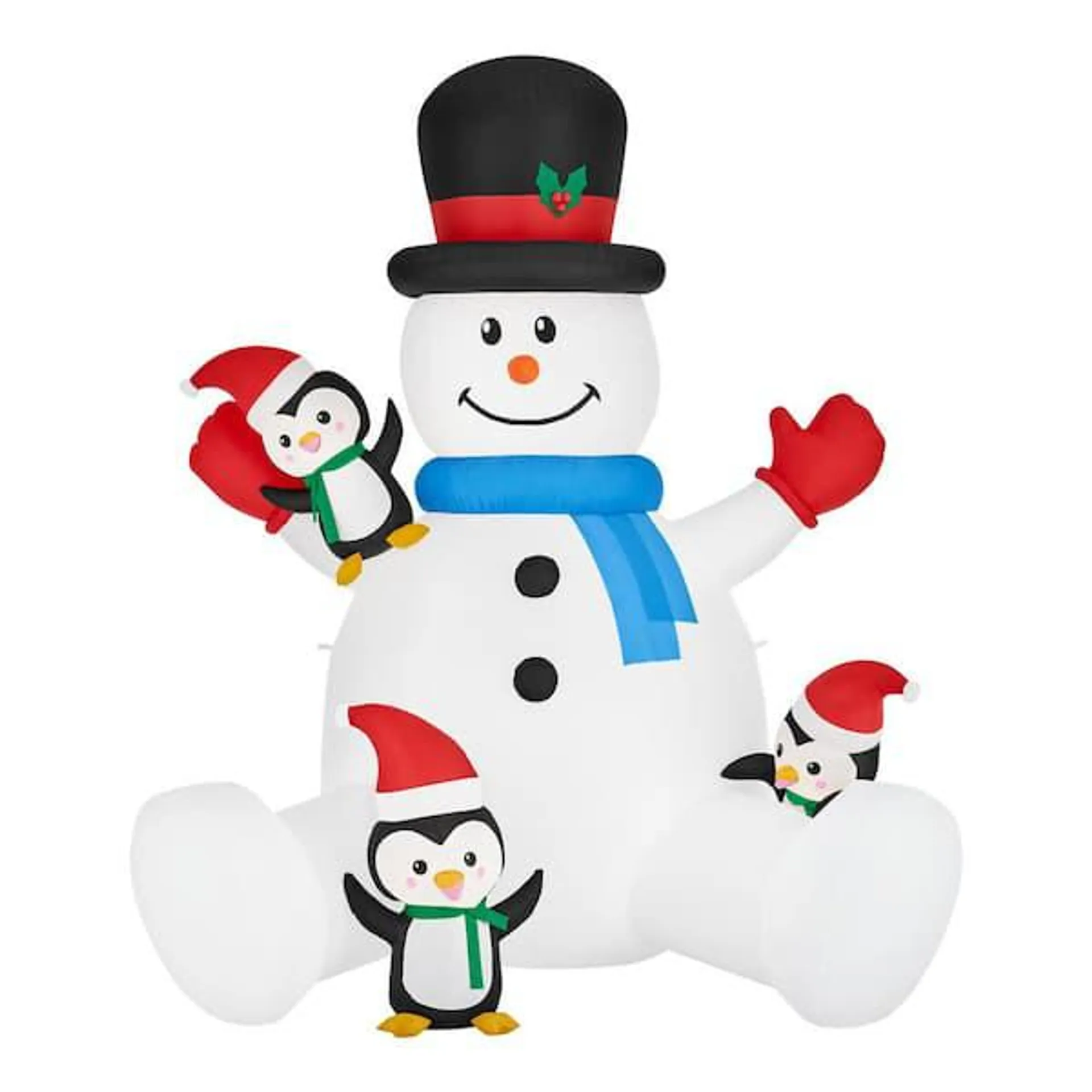 9.5 ft. Snowman With Penguins Holiday Inflatable