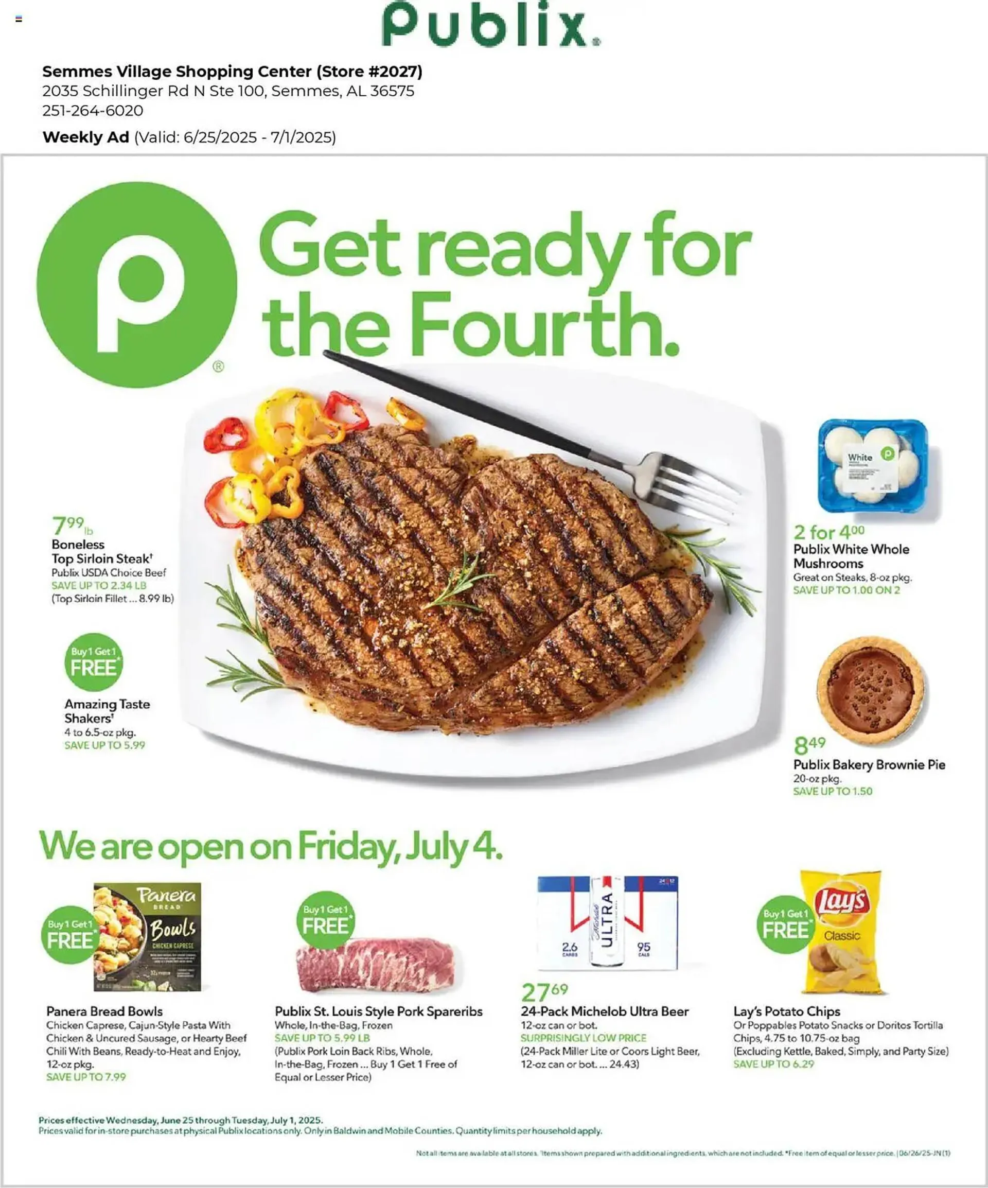 Weekly ad Publix Weekly Ad from June 25 to July 2 2025 - Page 1