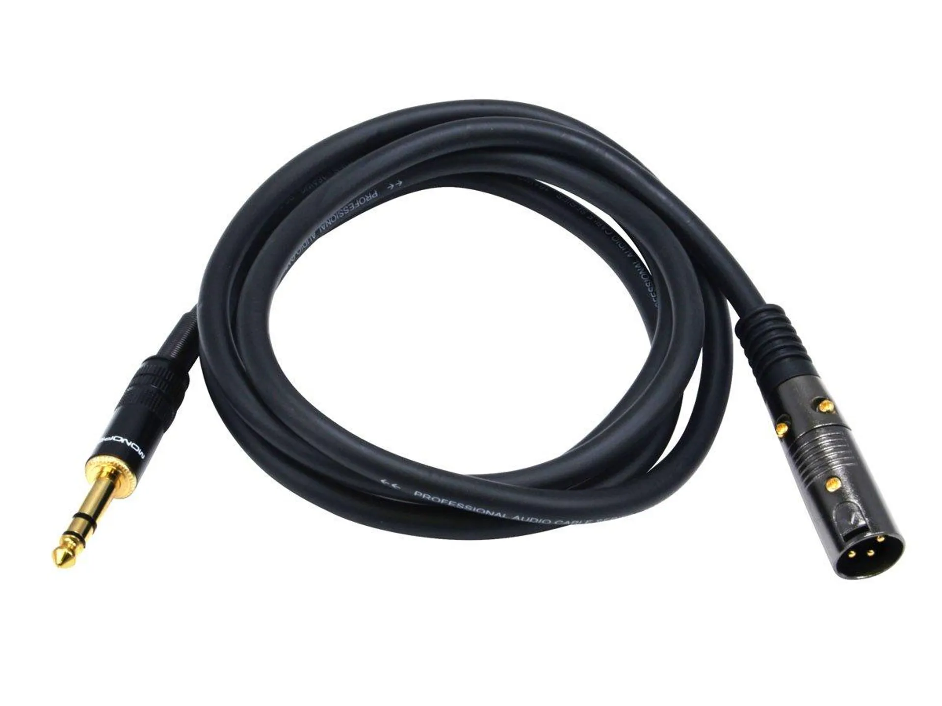 Monoprice 6ft Premier Series XLR Male to 1/4in TRS Male Cable, 16AWG (Gold Plated)