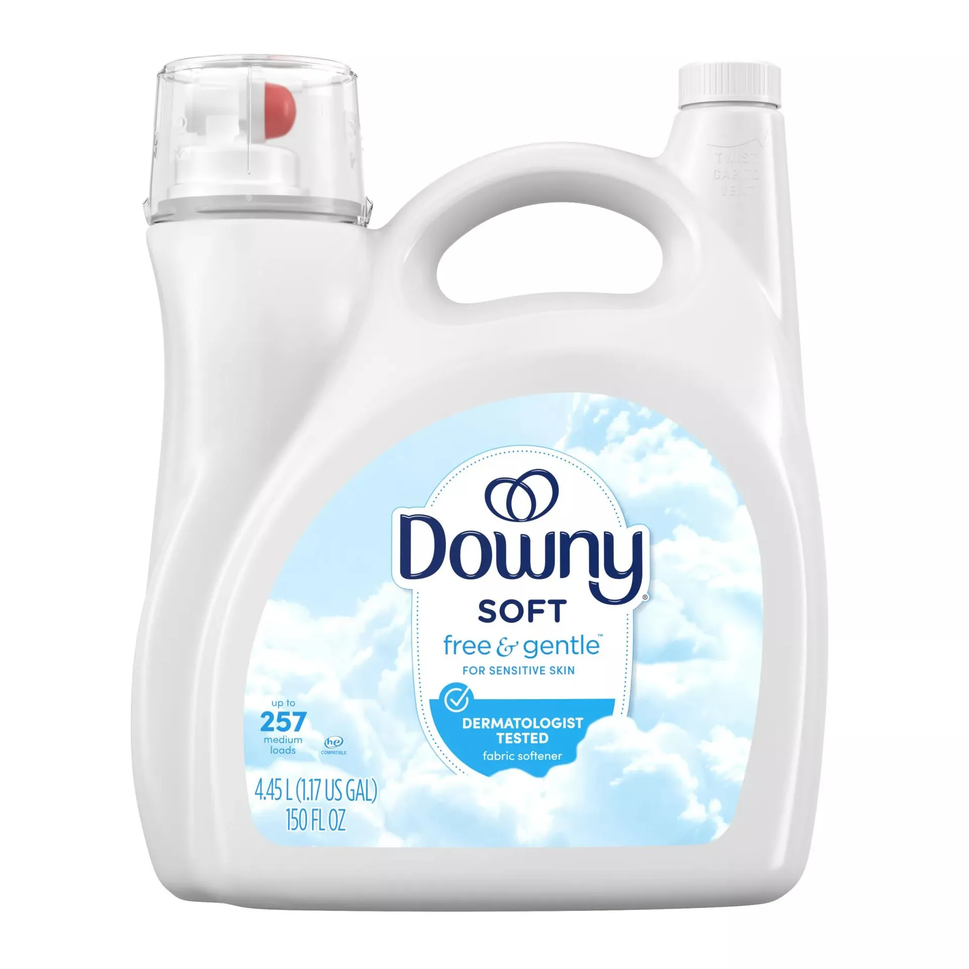 Downy Free & Gentle Hypoallergenic Fabric Softener and Conditioner, 150 fl. oz.