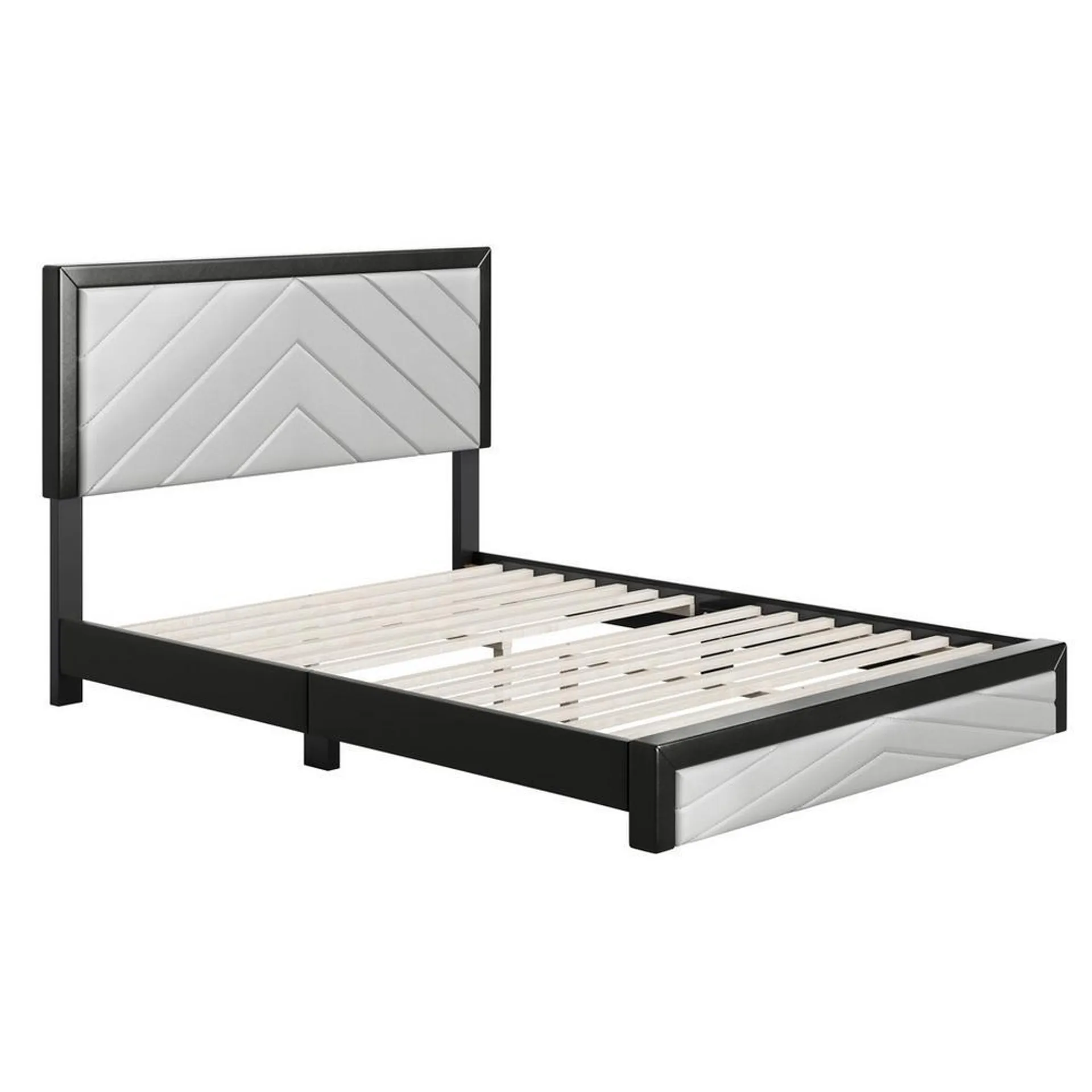 Angelica Full Platform Bed - Black & Gray