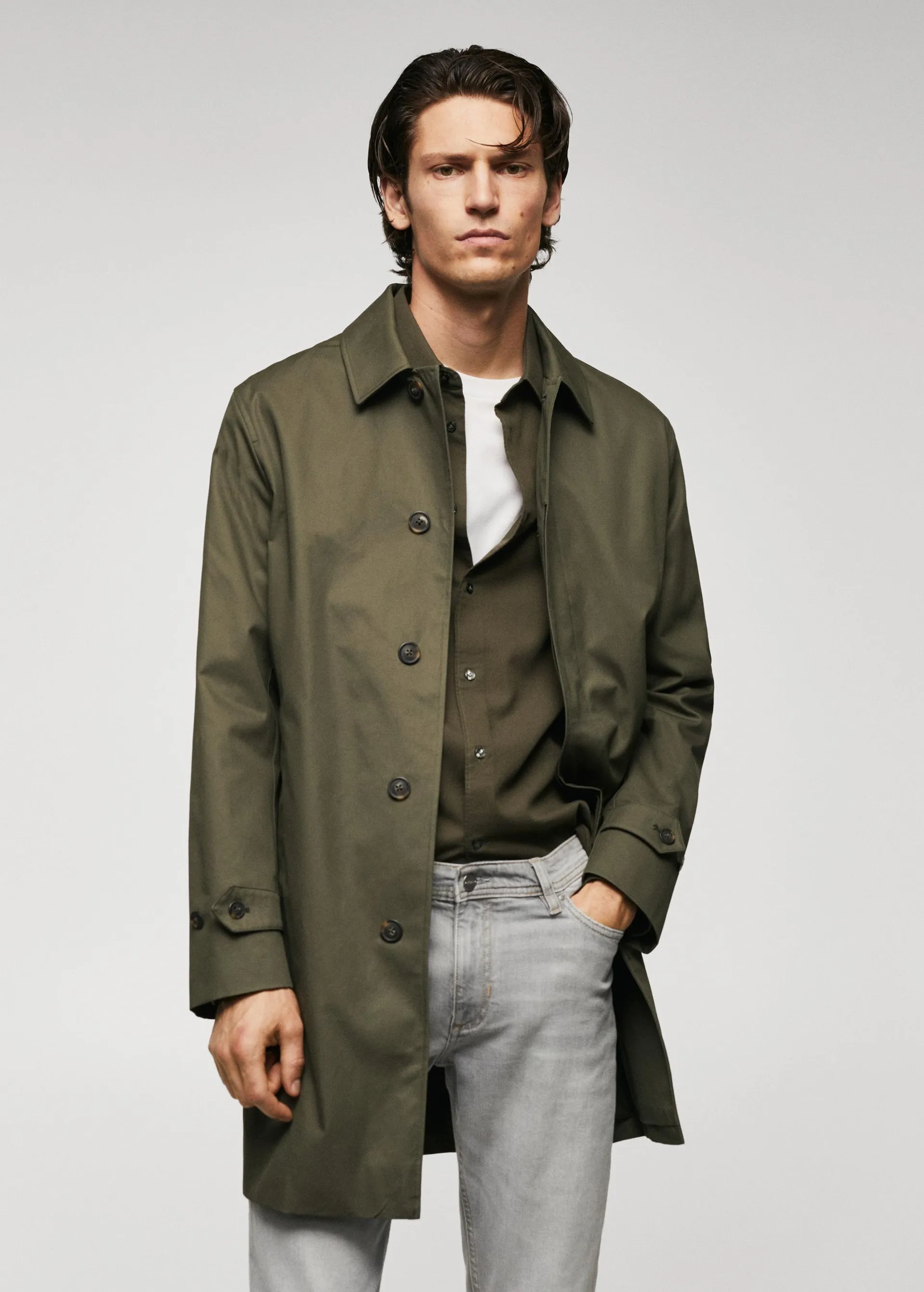 Trench algodón water repellent