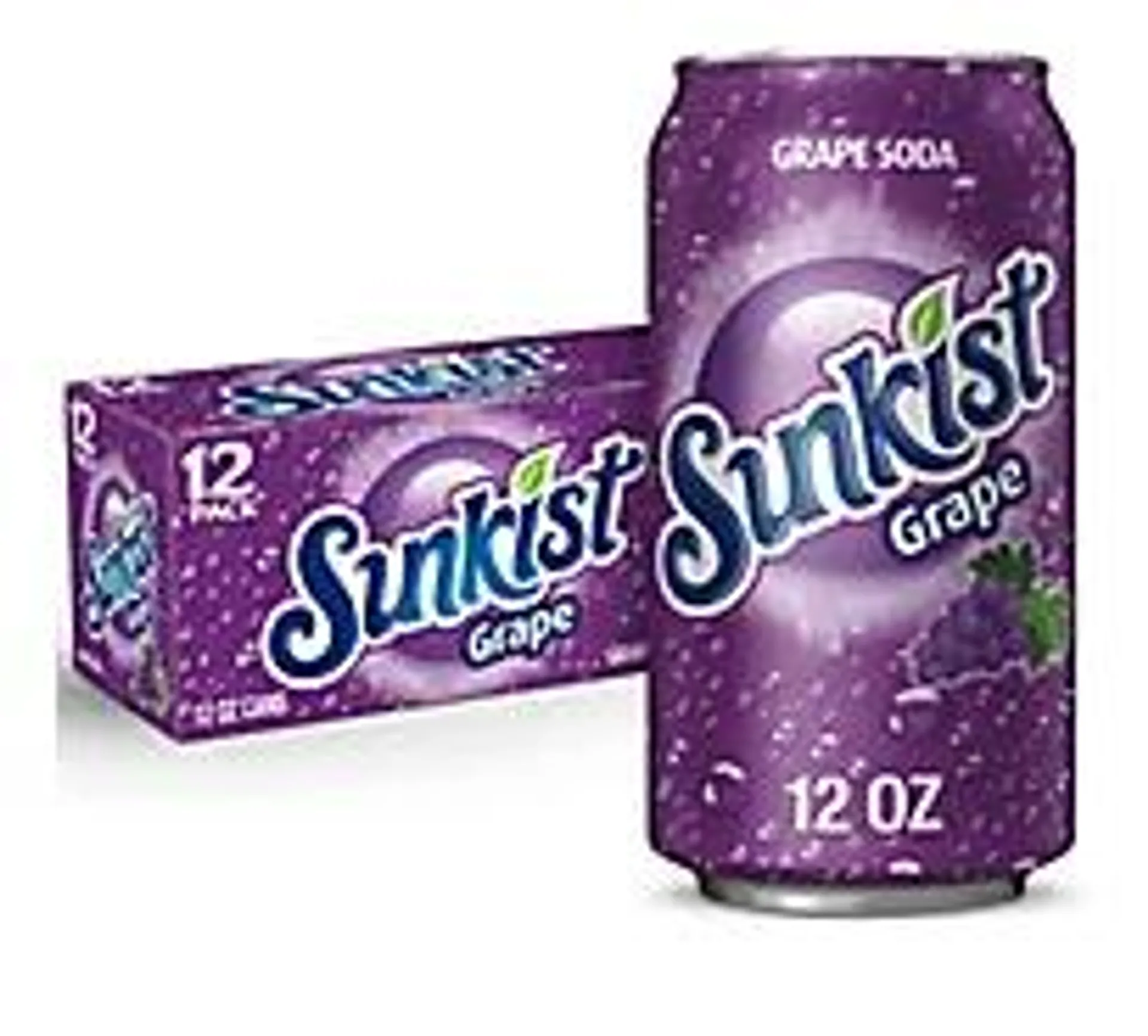 Sunkist Grape Soda In Can - 12-12 Fl. Oz.