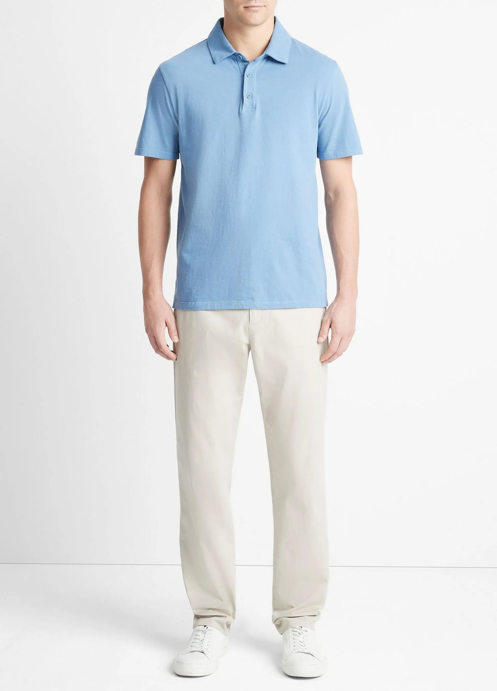 Garment Dye Cotton Polo Shirt