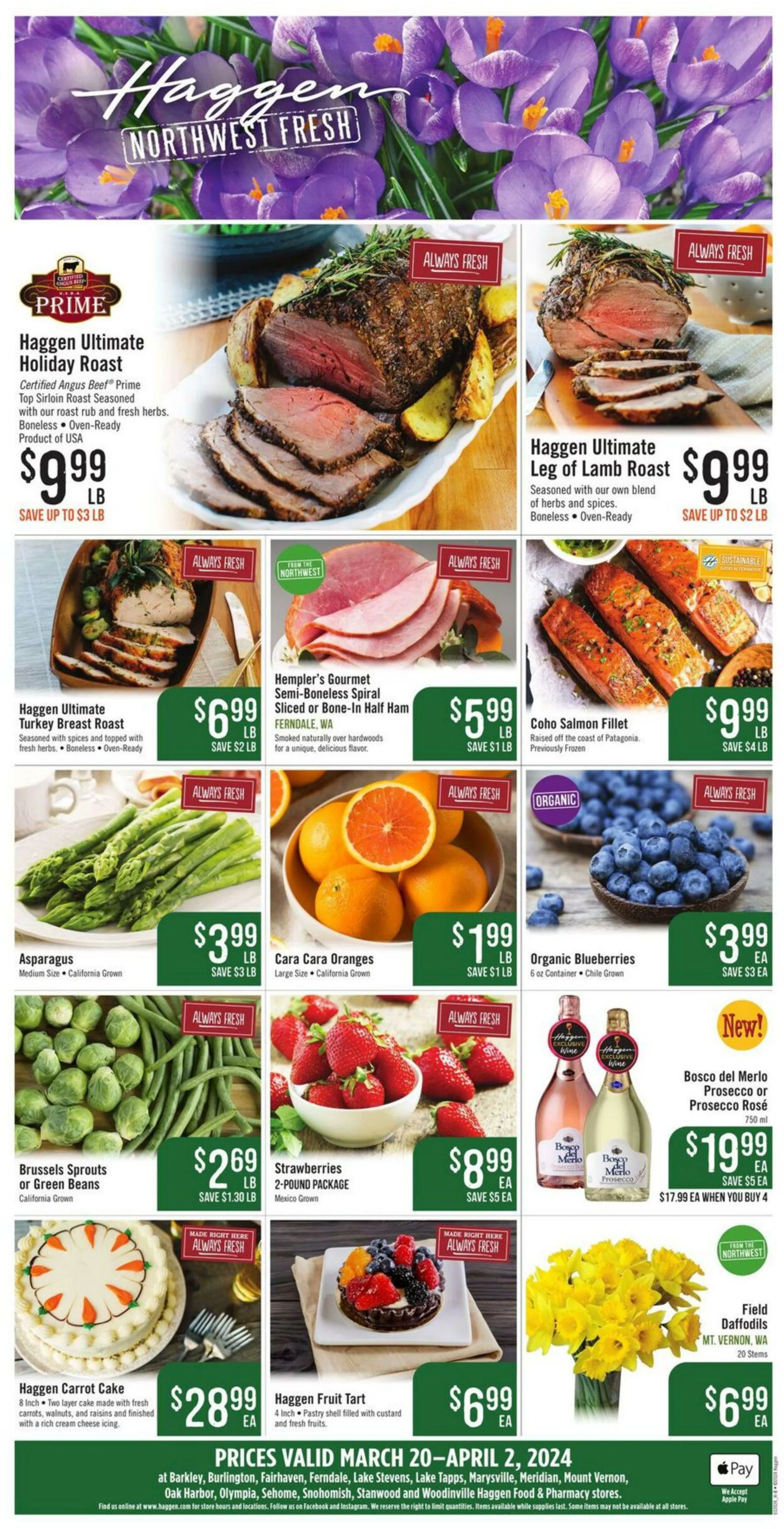 Weekly ad Haggen Current weekly ad from March 20 to April 2 2024 - Page 1