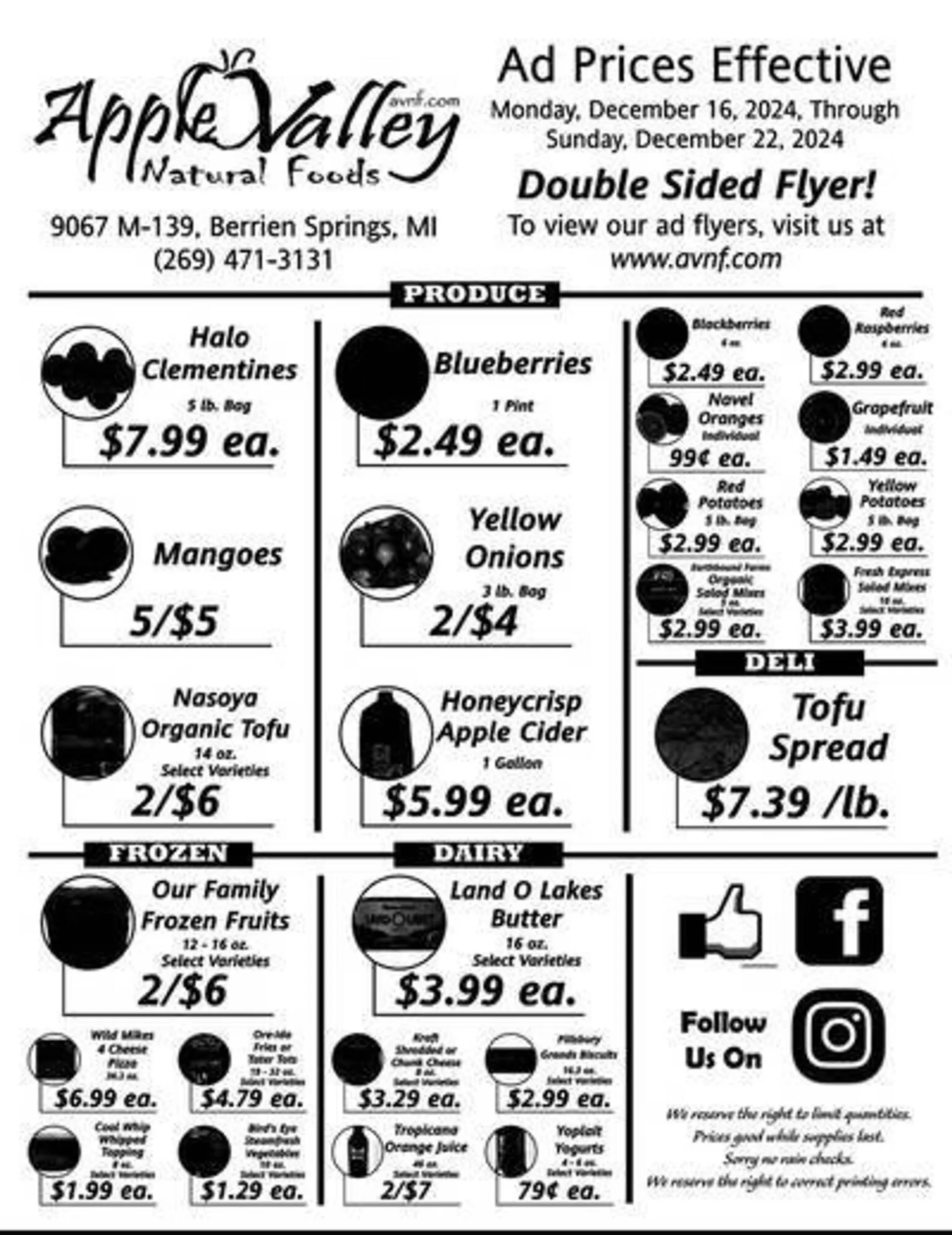 Apple Valley Natural Foods Weekly Ad - 1