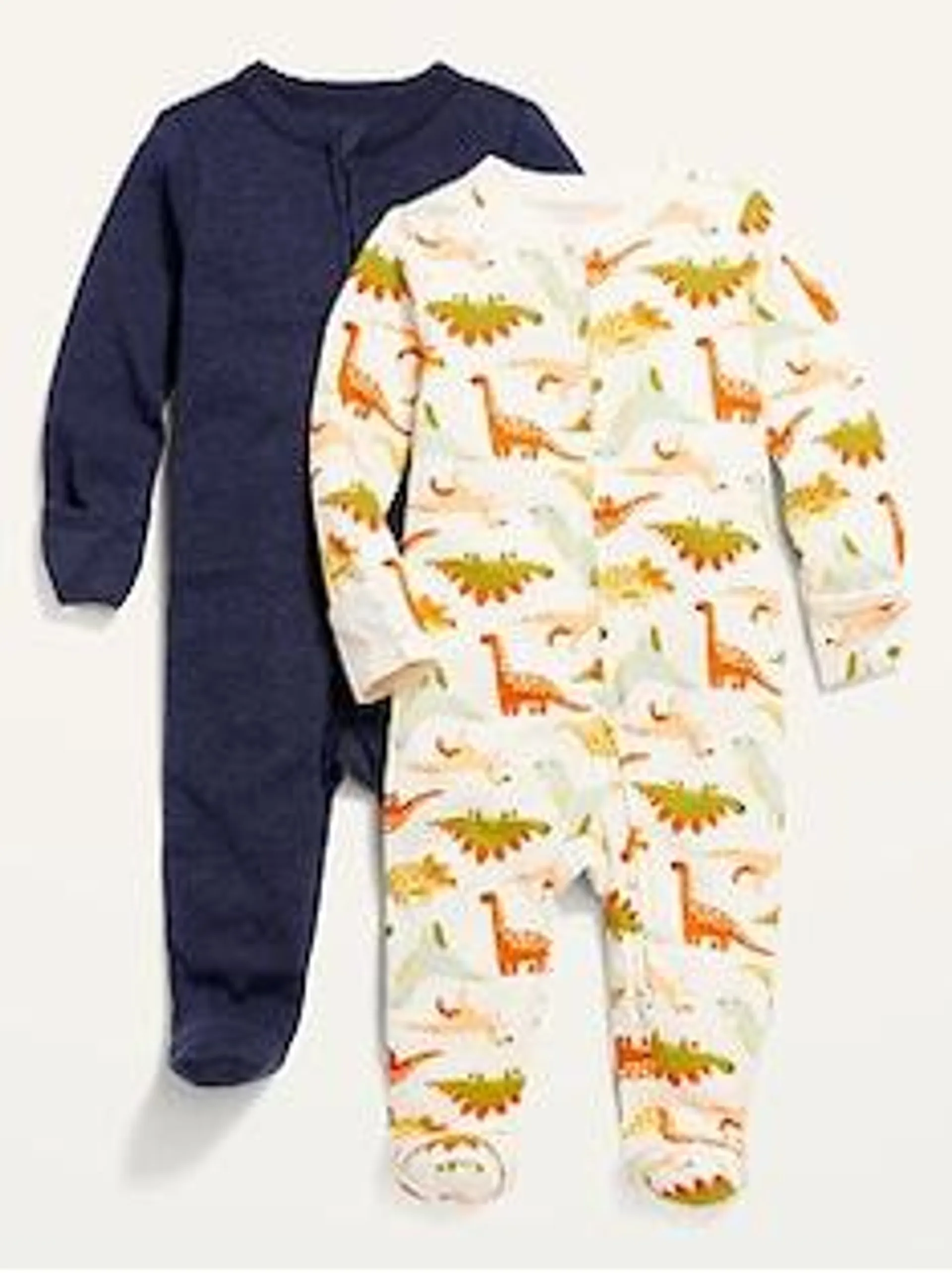 Unisex 2-Pack Sleep & Play Footed One-Piece for Baby