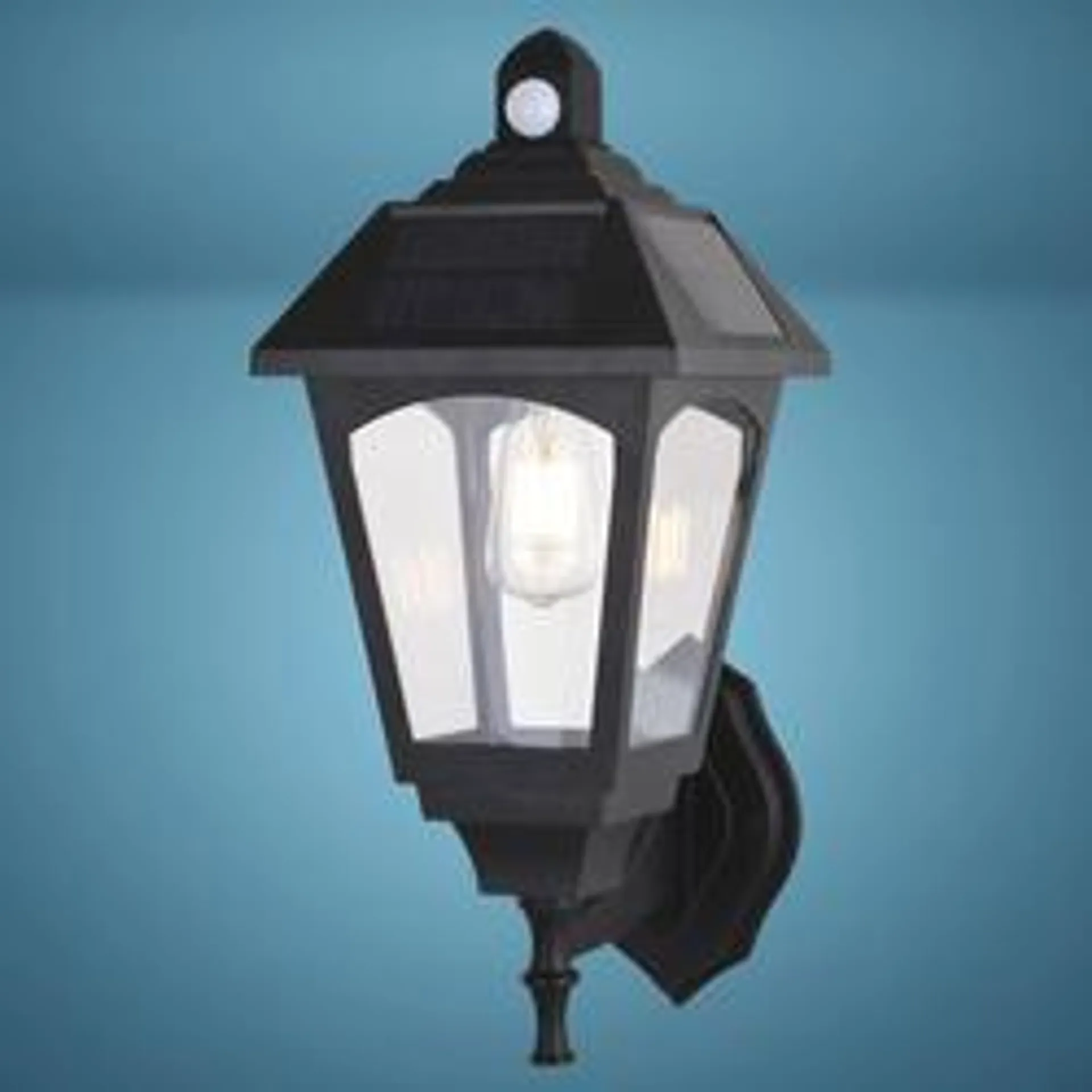 Patriot Lighting® Millie Black Solar Outdoor Motion Wall Light