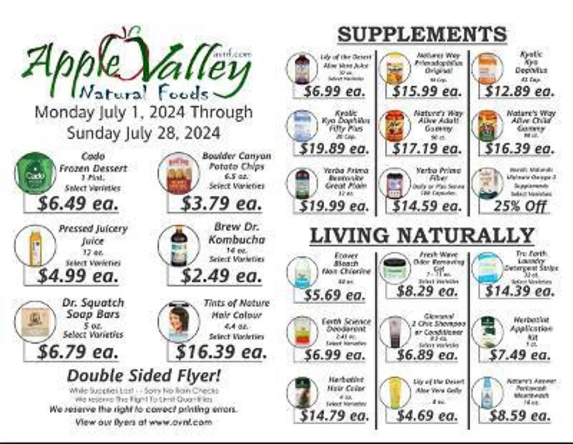 Apple Valley Natural Foods Weekly Ad - 1