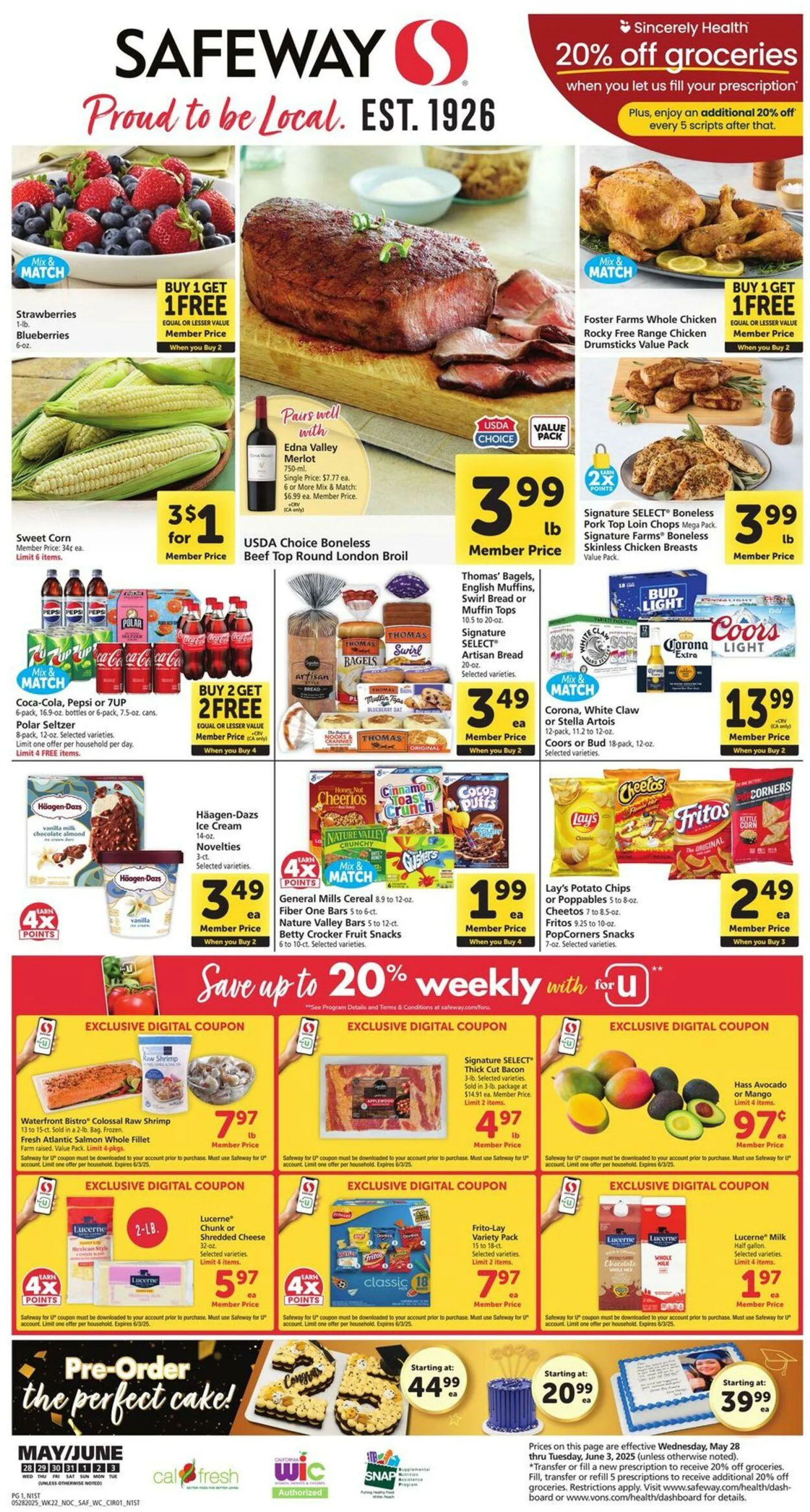 Weekly ad Safeway Current weekly ad from May 28 to June 3 2025 - Page 1