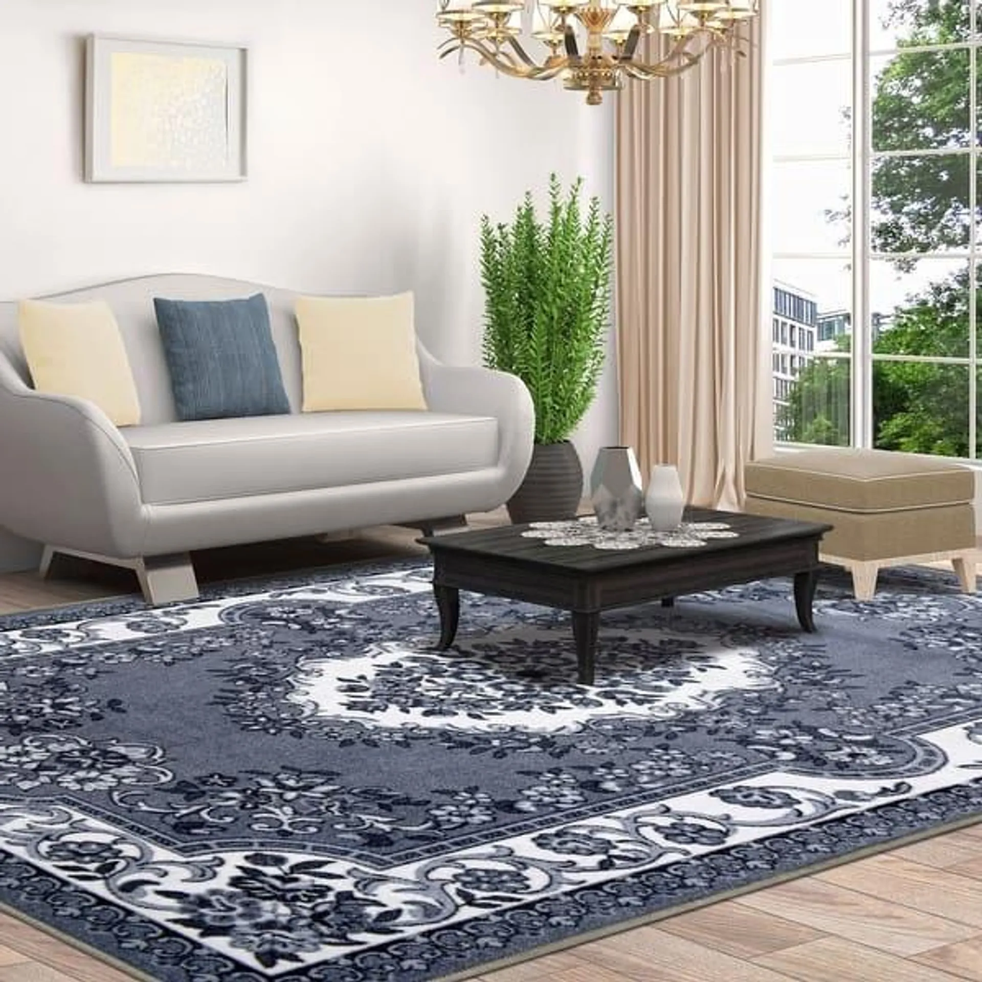 Superior Seraphina Classic Non-slip Washable Area Rug