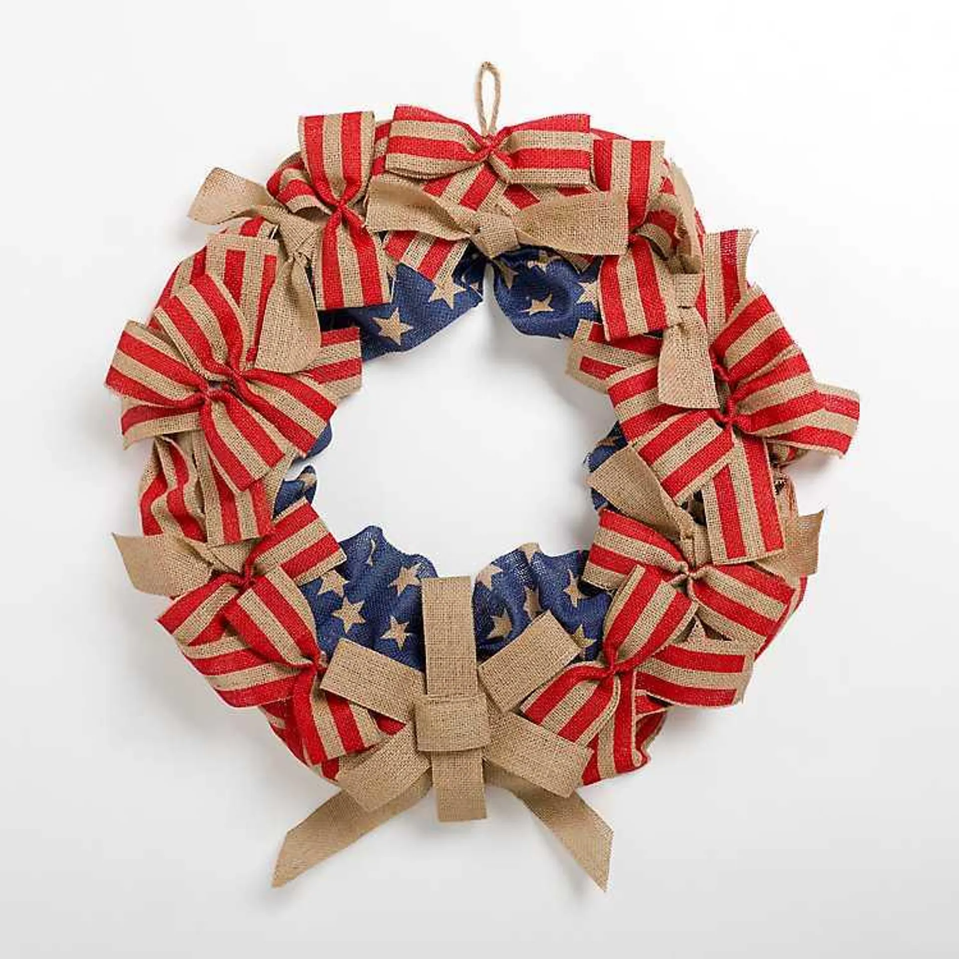 Burlap Americana Wreath