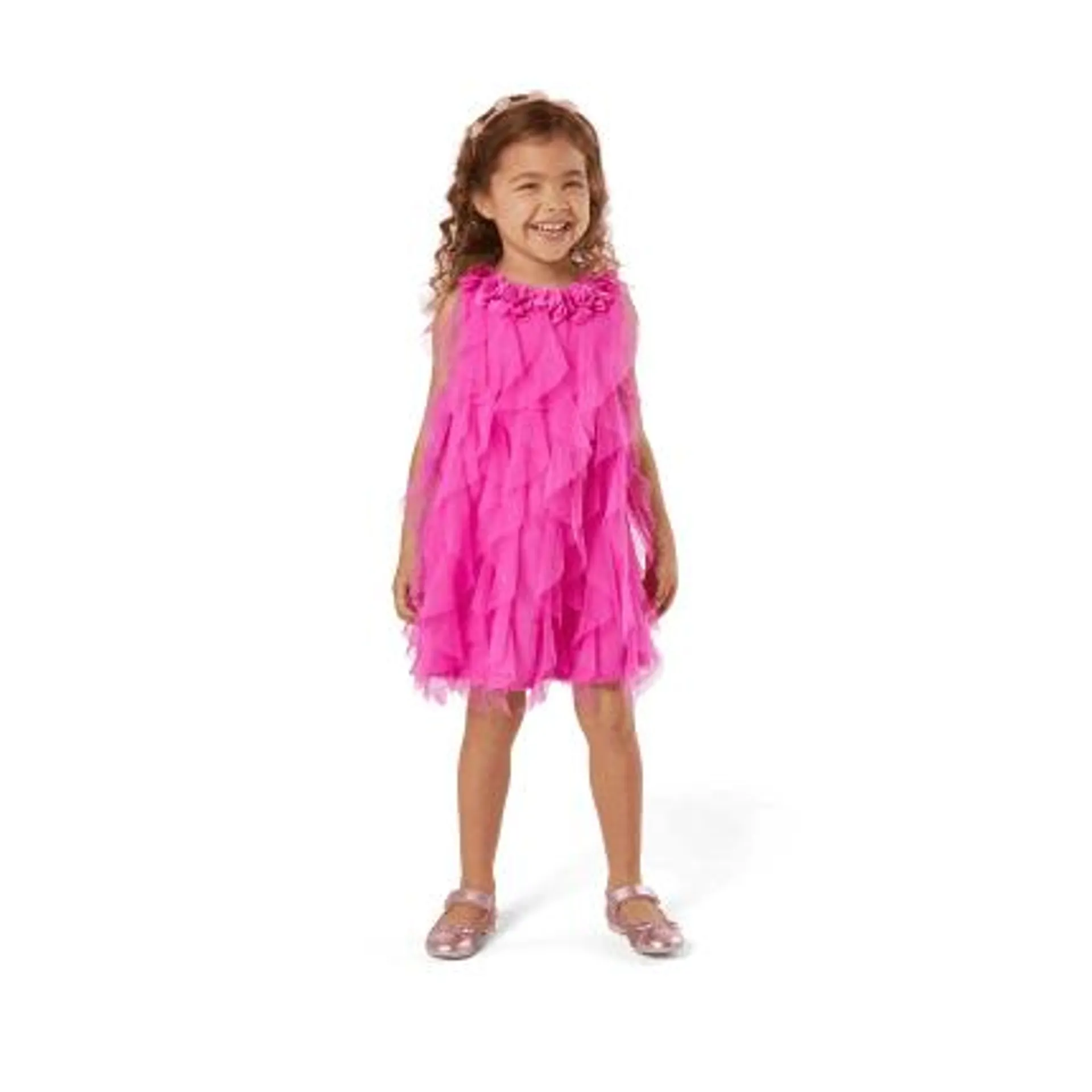 Party-Pink Birthday Dress for Little Girls (Bitty Baby®)