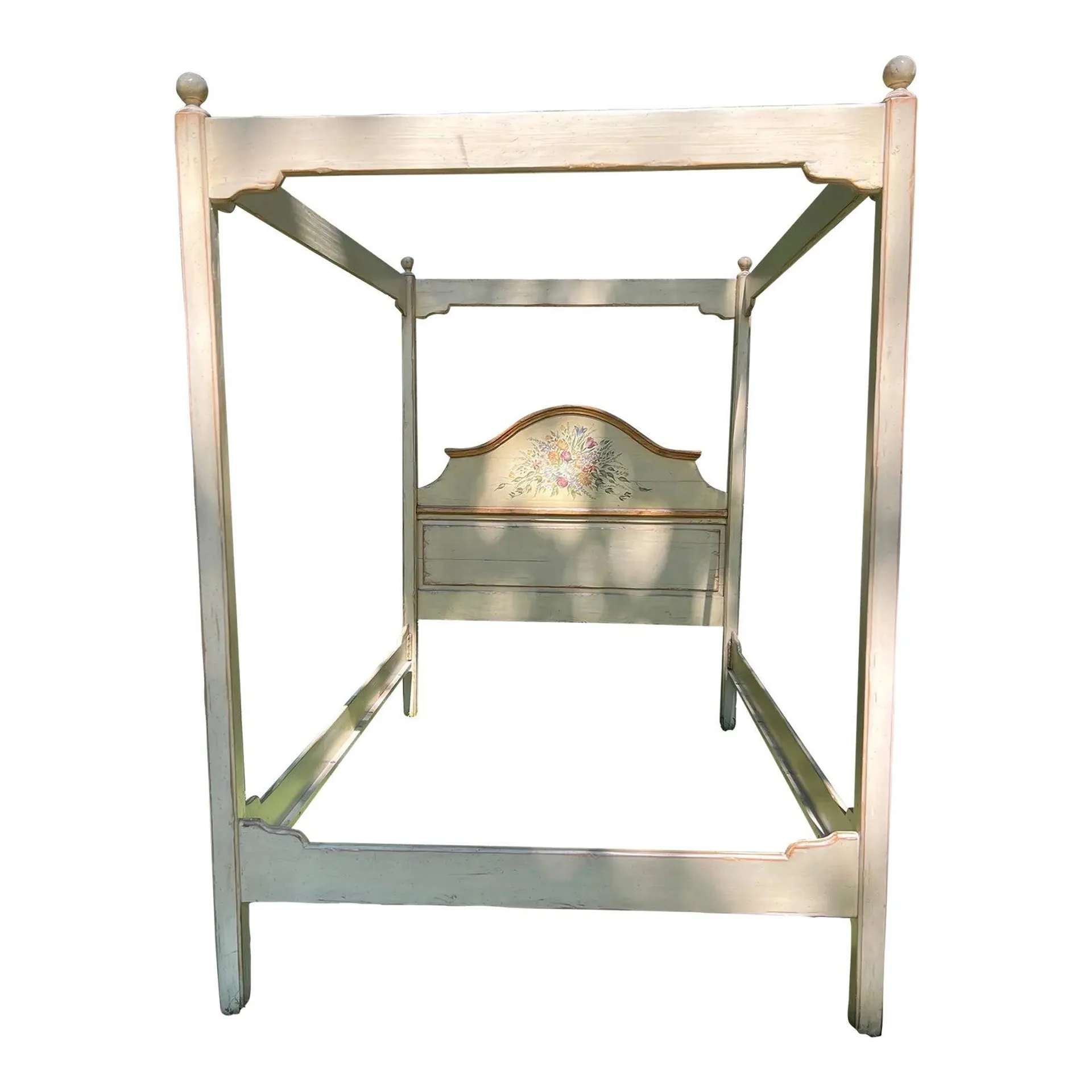 Woodland Furniture Hand Painted Queen Canopy Bed