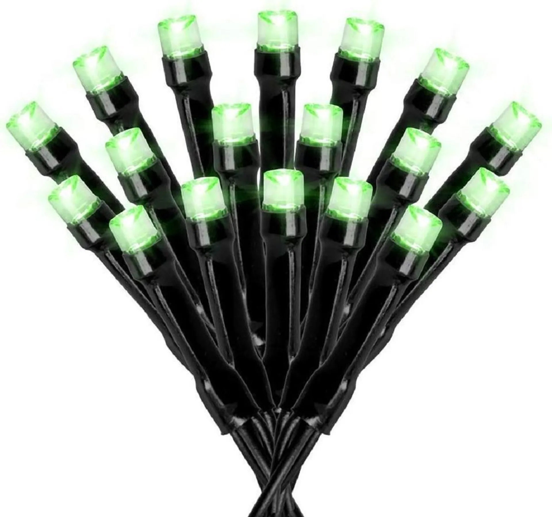 125-Light LED Green Solar Christmas String Light Set