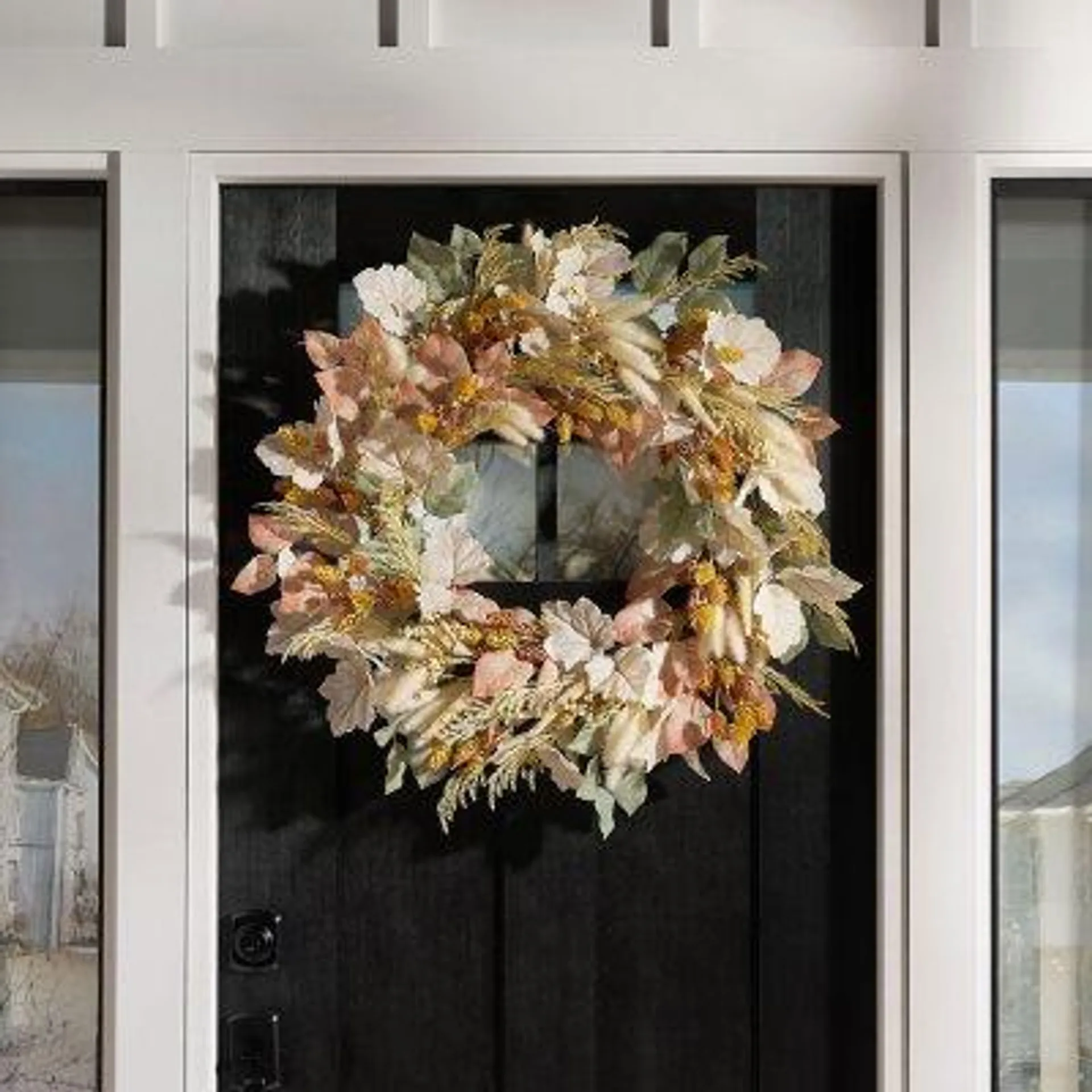 Member's Mark 30" Harvest Wreath, Natural Cattails