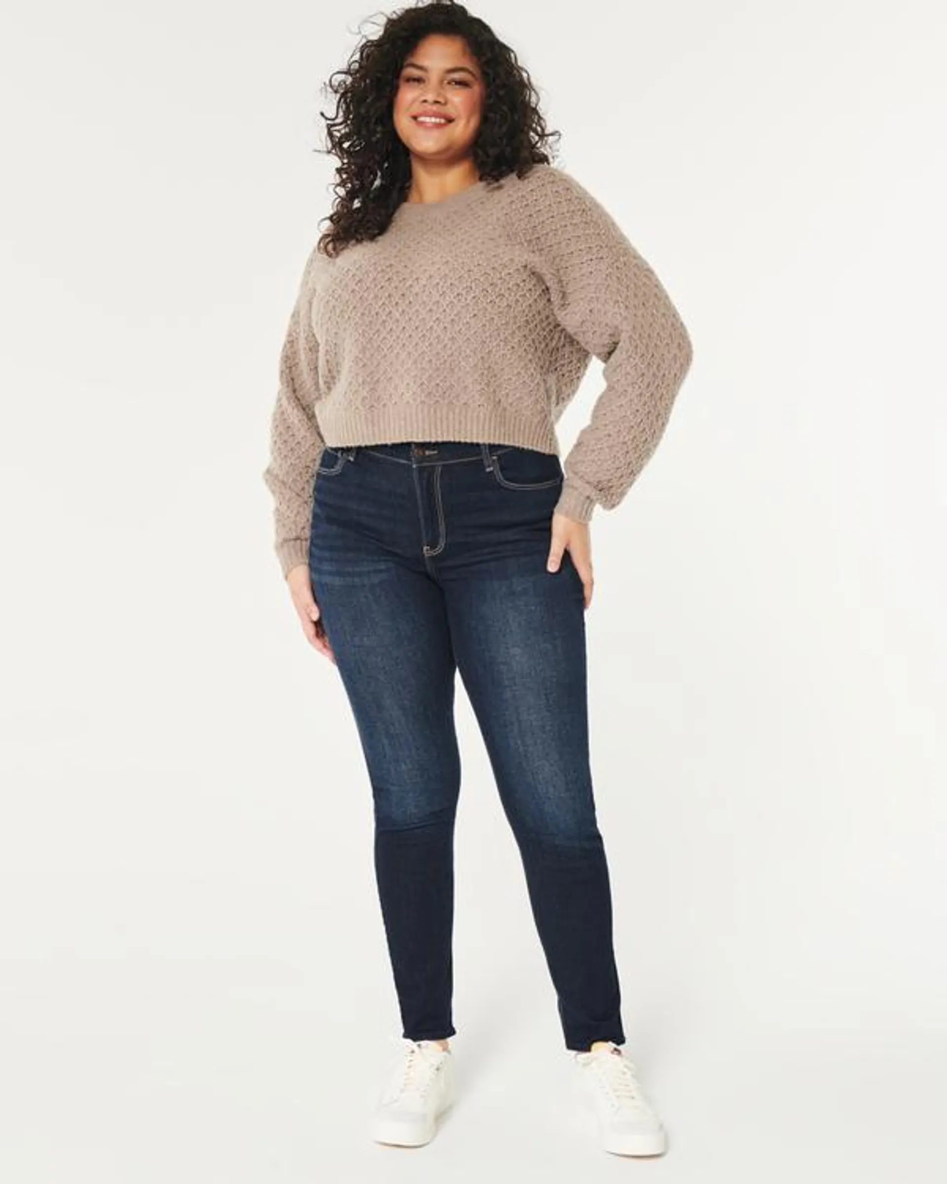 Curvy High-Rise Dark Wash Super Skinny Jeans