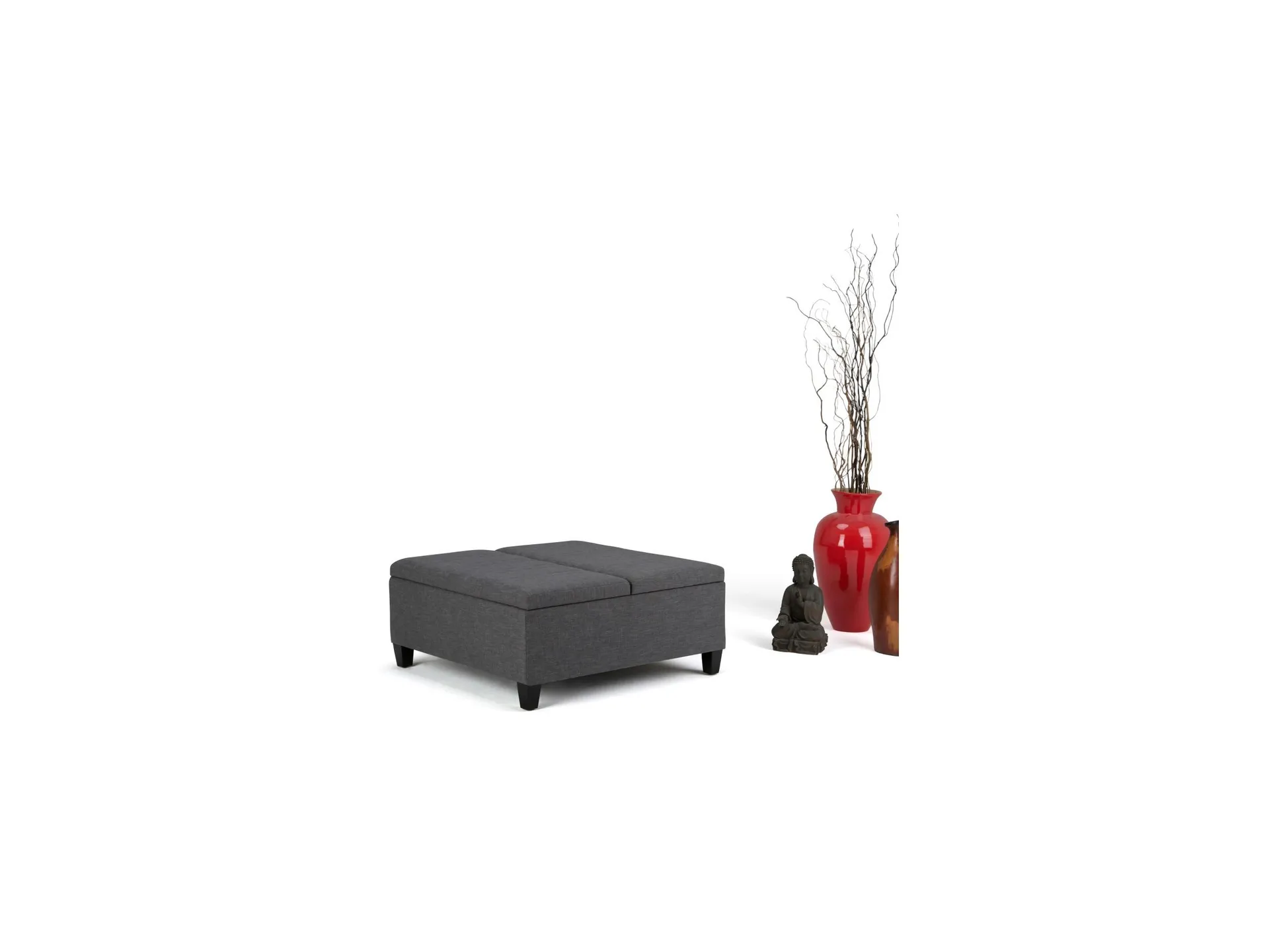 Simpli Home Ellis Coffee Table Storage Ottoman