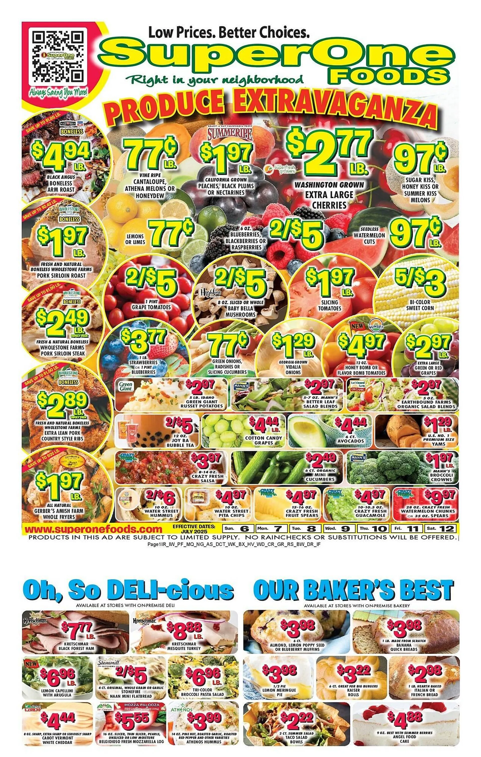 Weekly ad Miners County Market Weekly Ad from July 6 to July 12 2025 - Page 1