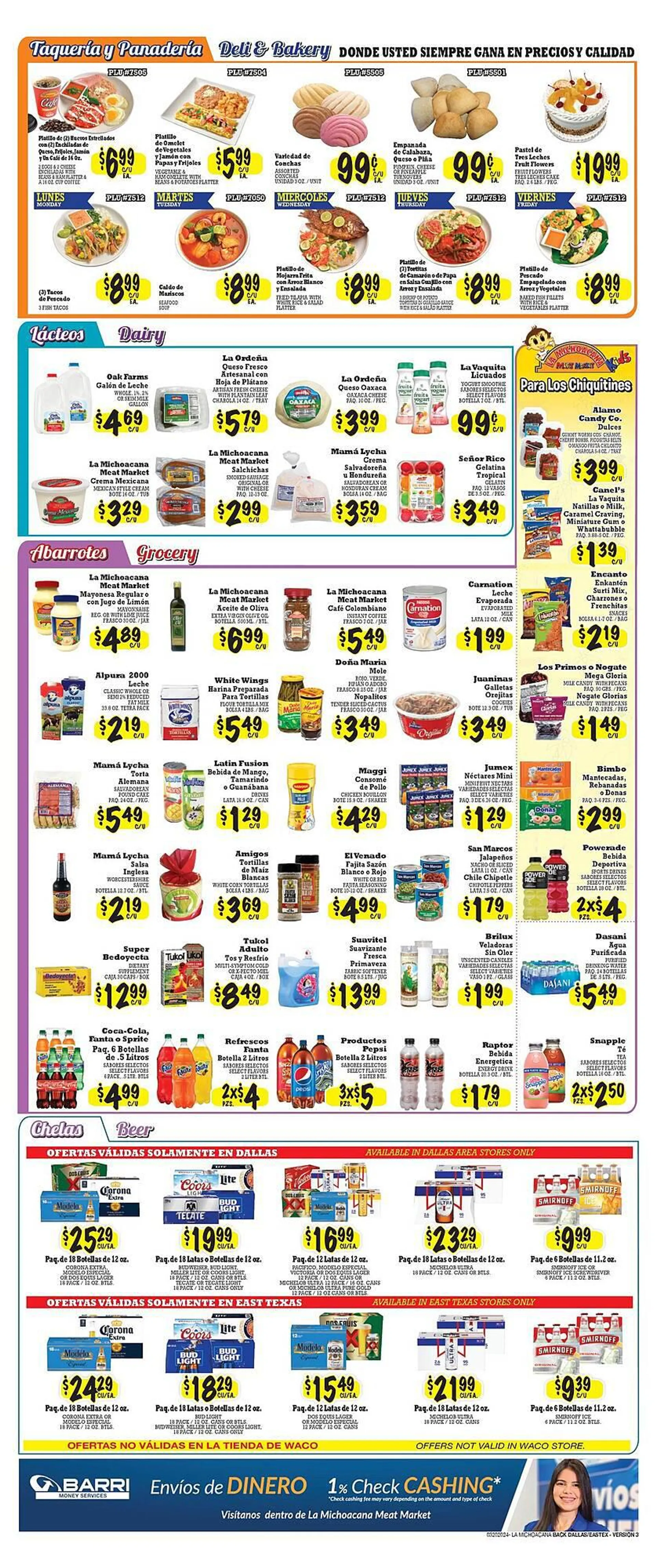Weekly ad La Michoacana Weekly Ad from March 20 to April 2 2024 - Page 2