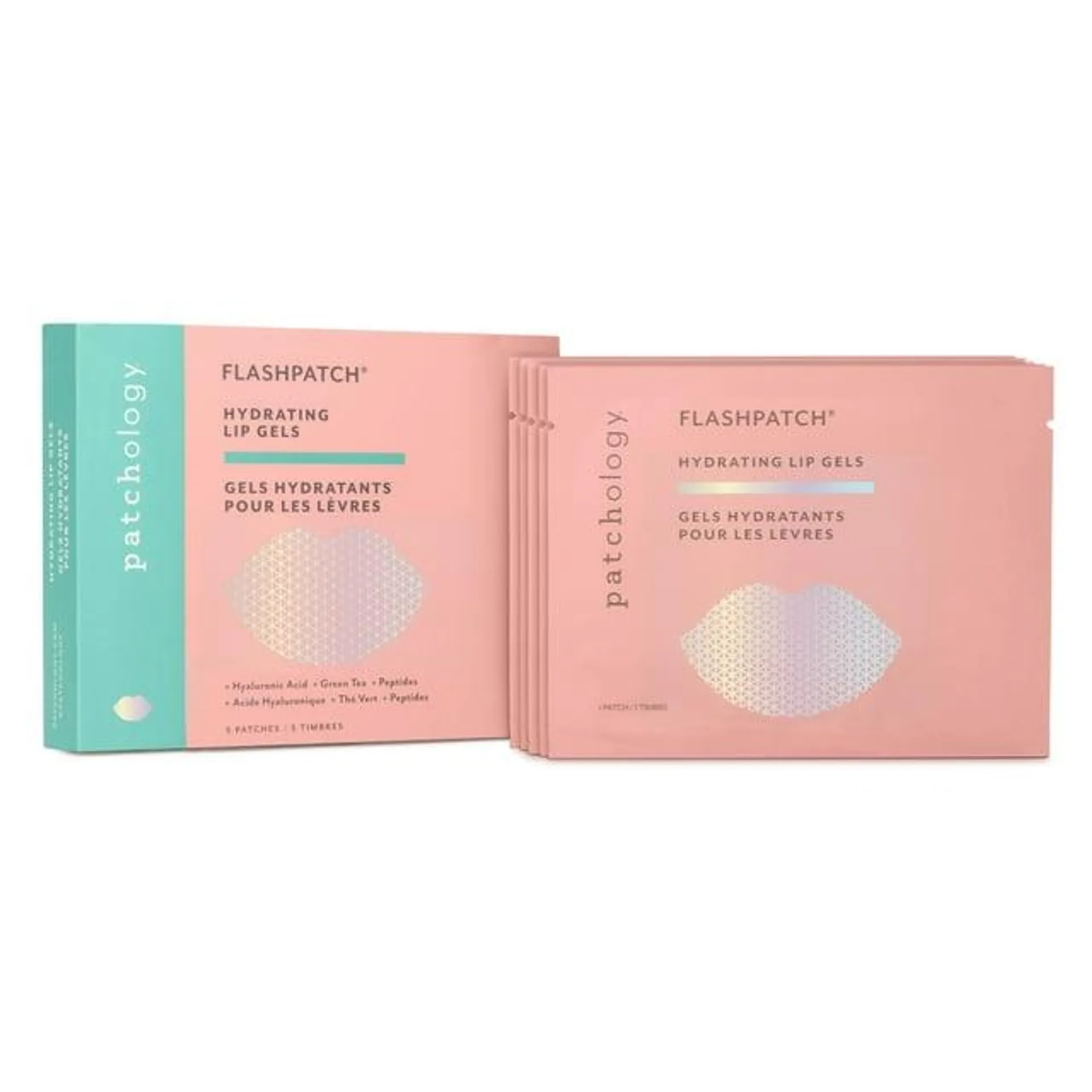 Patchology Hydrating Lip Mask Beauty Treatment Gels - 5 Pairs
