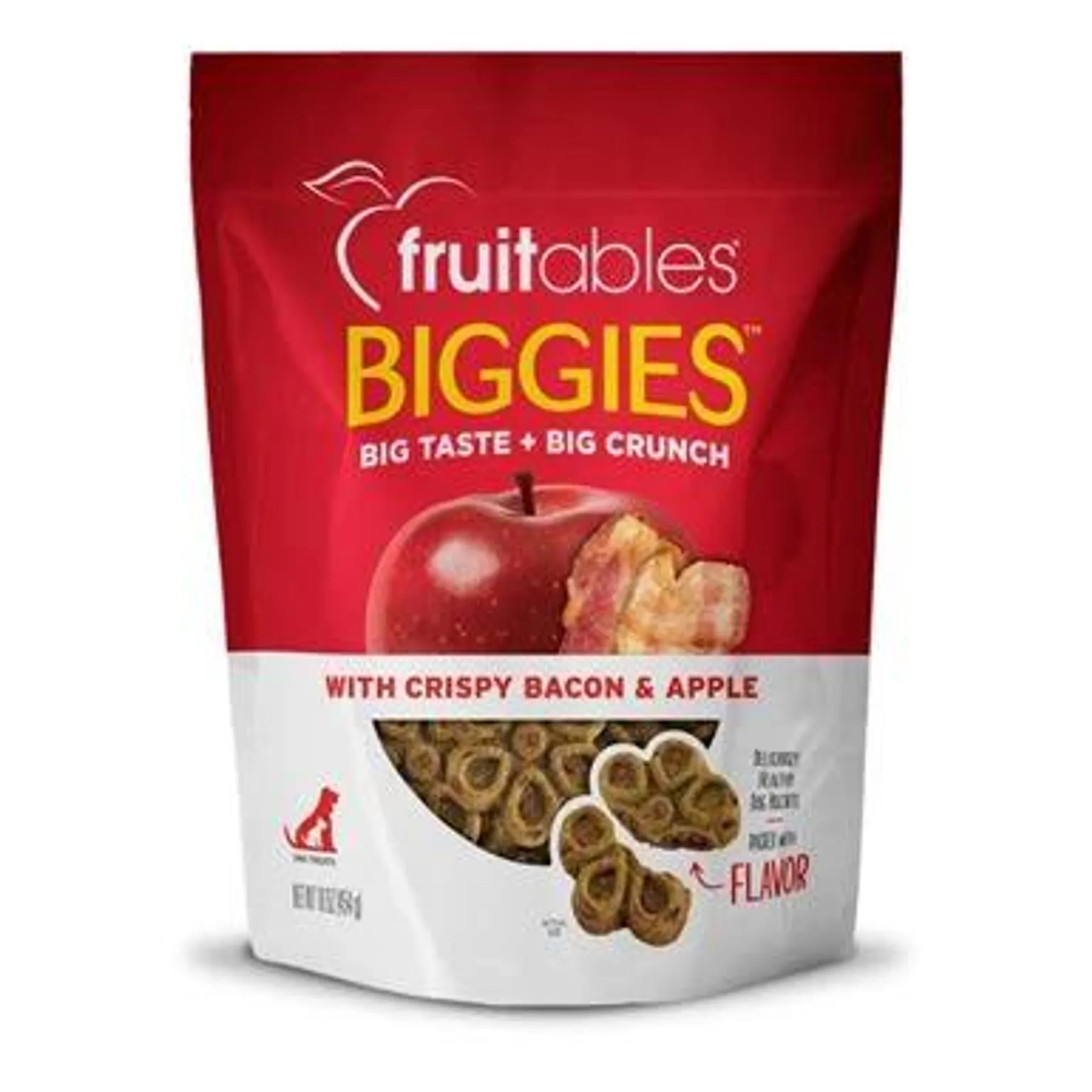 Fruitables Biggies Crispy Bacon & Apple Dog Treats, 16 Ounces