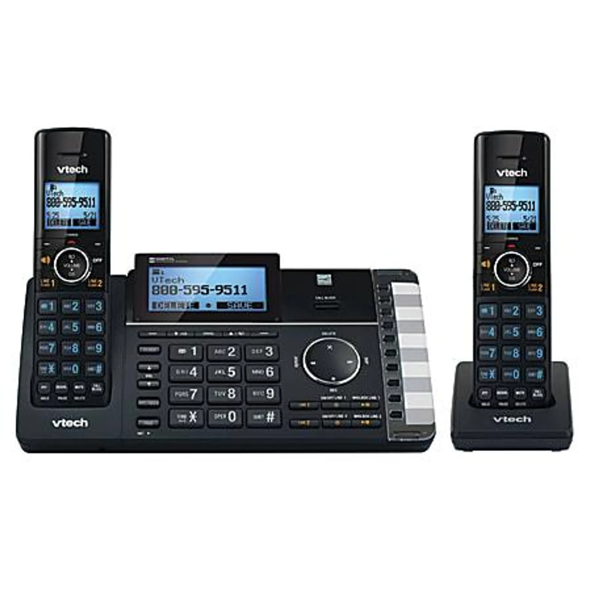 VTech® DS6251-2 DECT 6.0 Expandable 2-Line Cordless Phone With Answering System, 80-1375-00