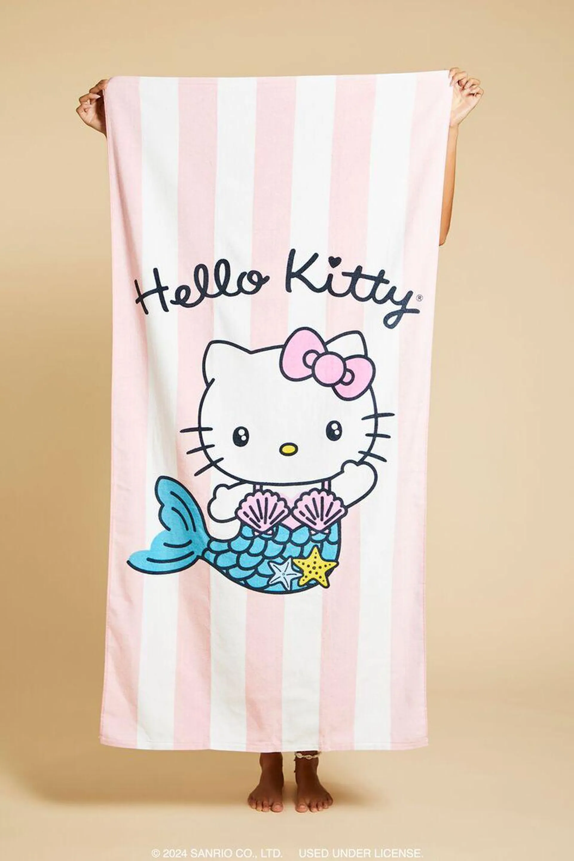 Mermaid Hello Kitty Beach Towel