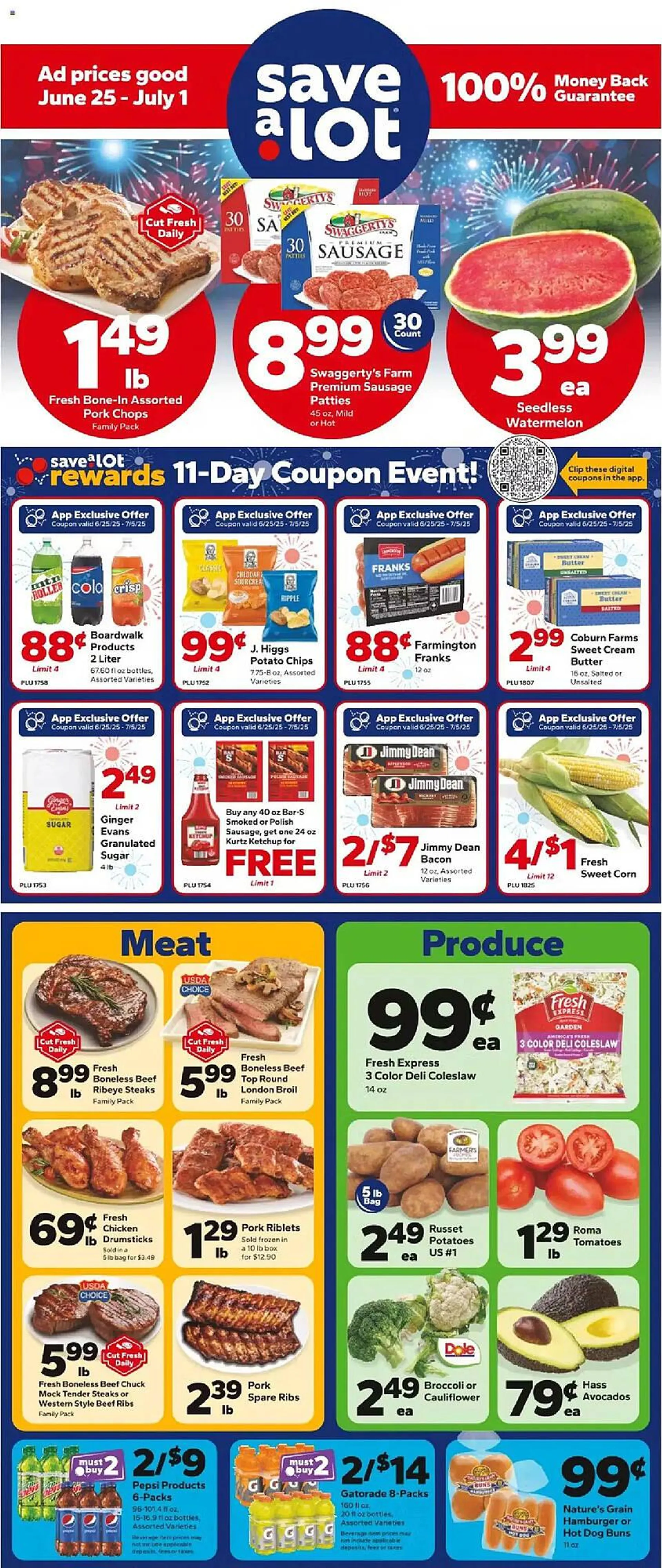 Weekly ad Save a Lot Weekly Ad from June 25 to July 1 2025 - Page 1