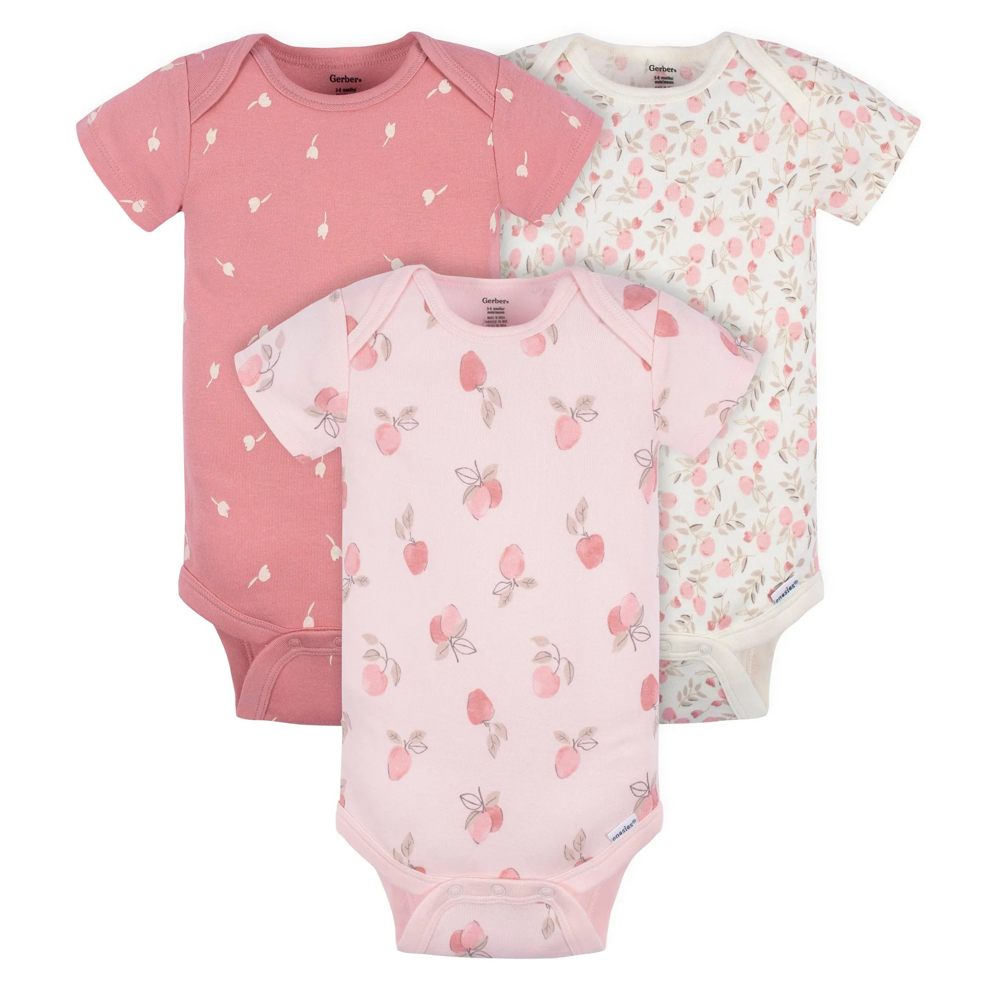 Gerber Onesies 3pk Apples Sweet