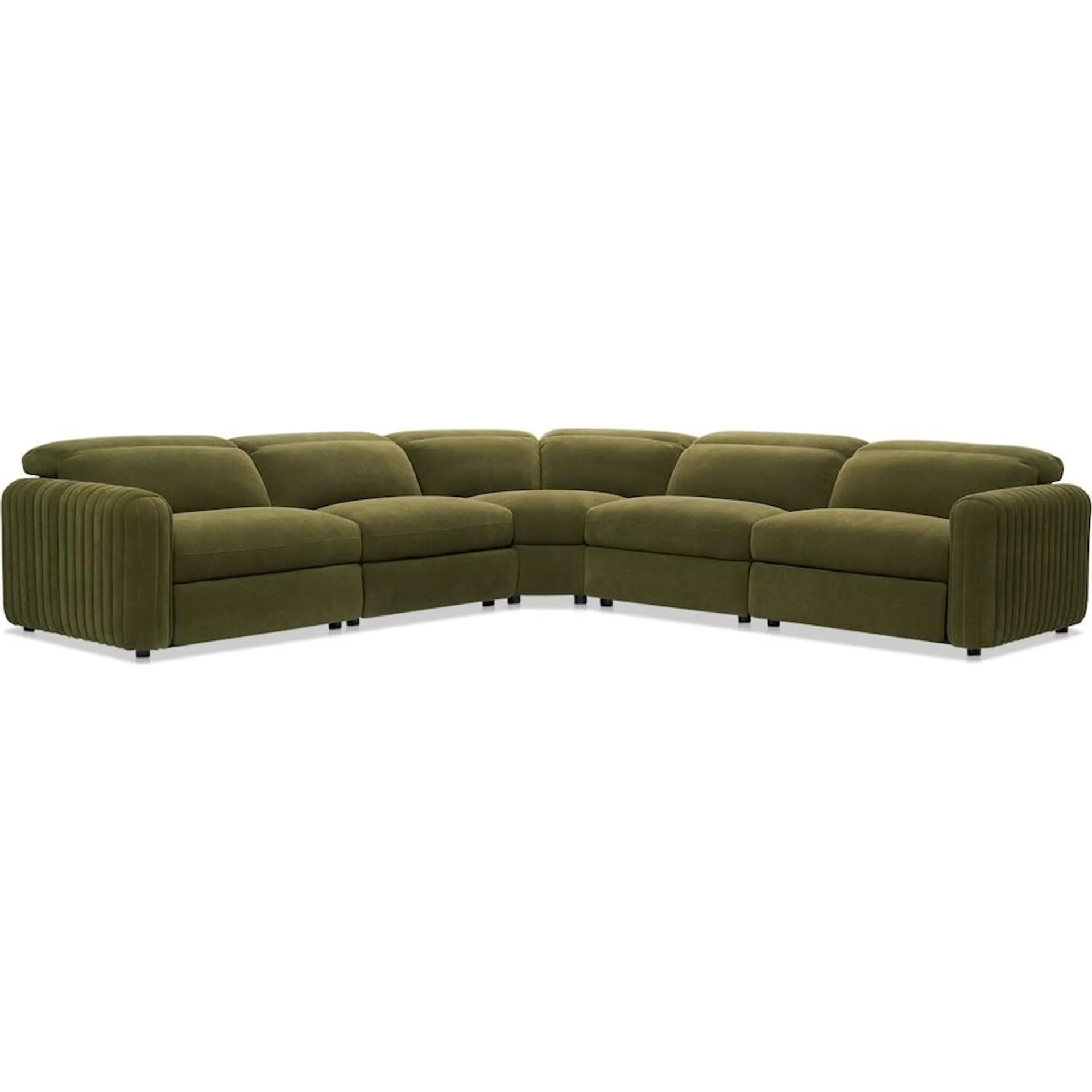 Soho Dual-Power Reclining 5-Piece Sectional