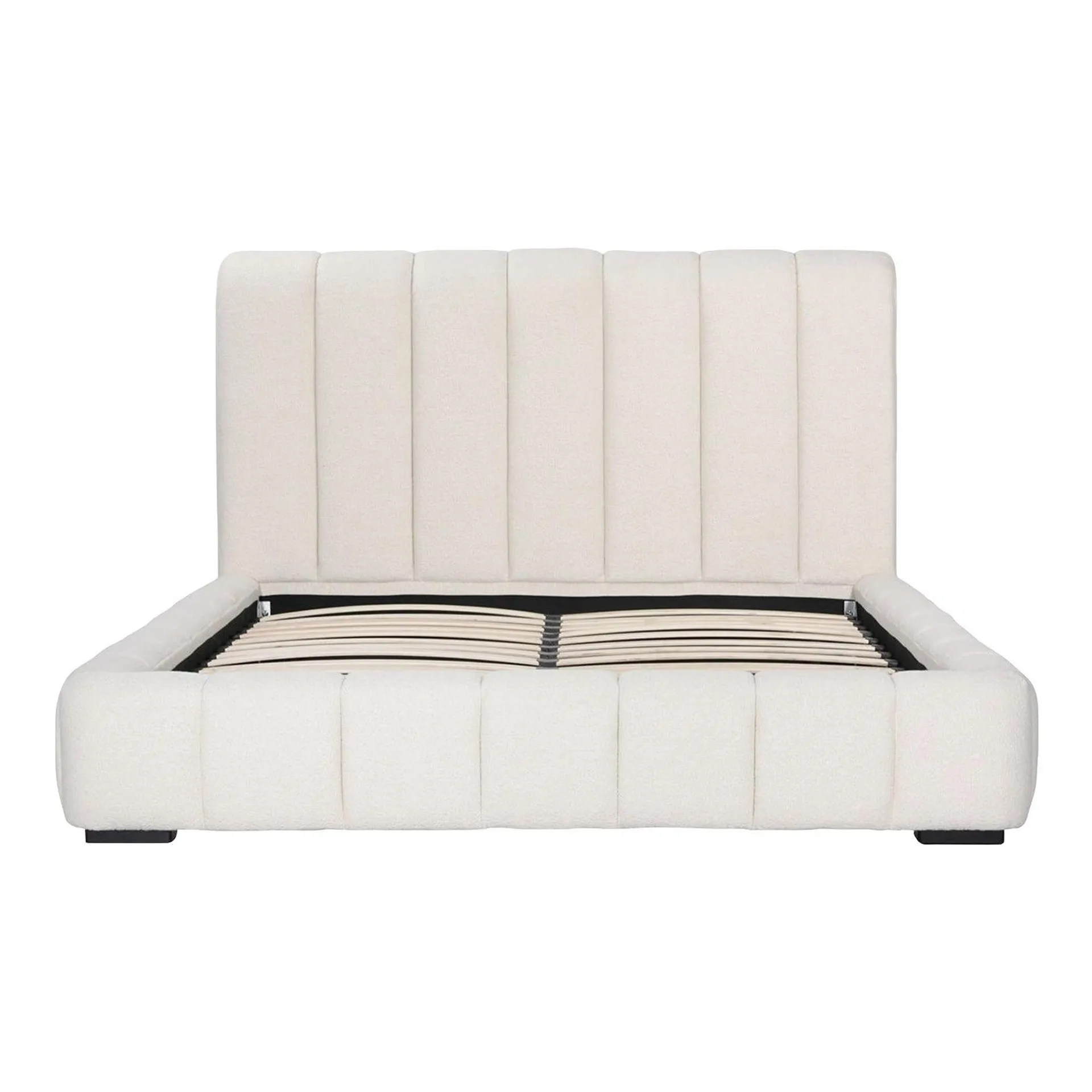 Torrey Tufted Off-White Queen Bed Frame