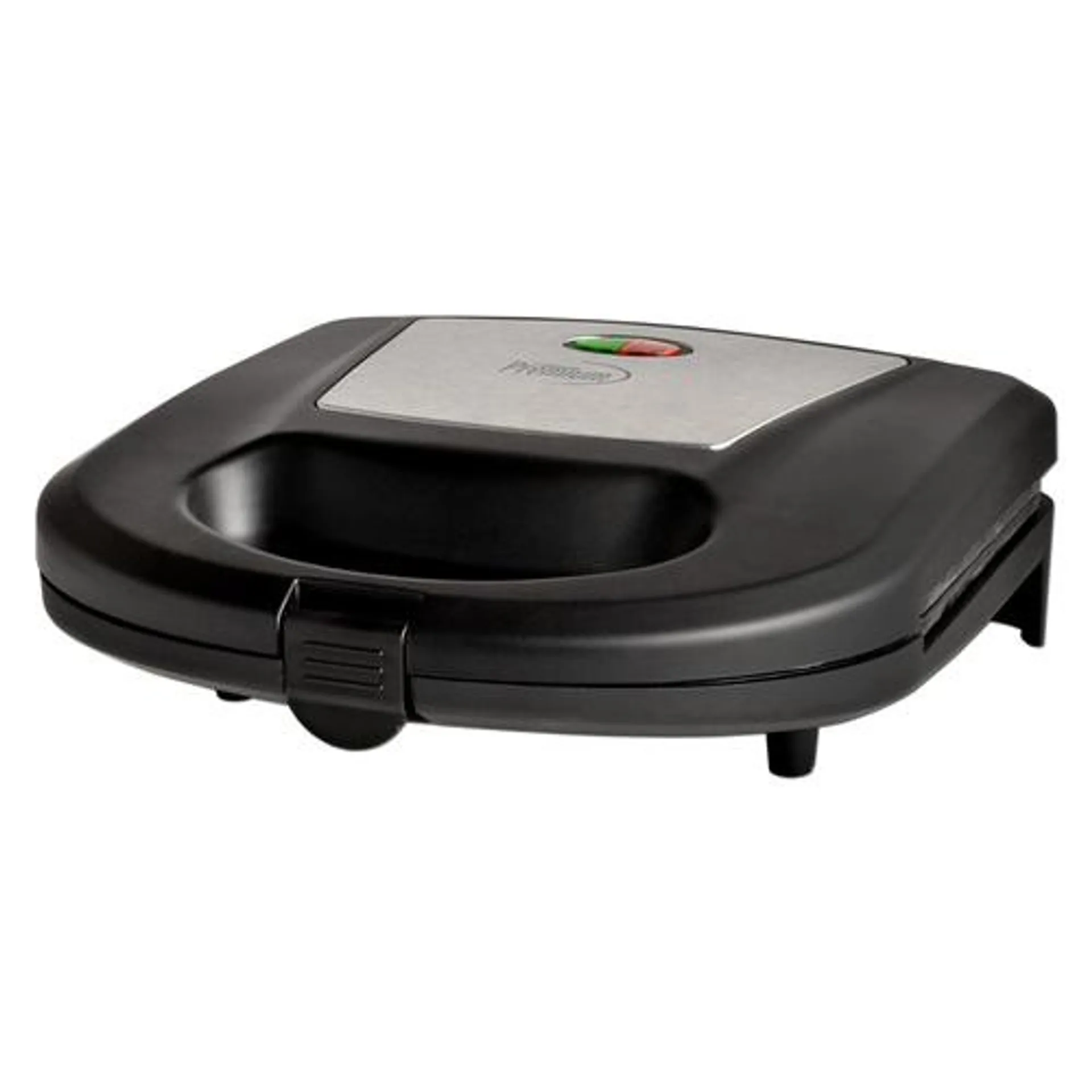 2-Slice Sandwich Maker with Non-Stick Coated Plates and Cool Touch Housing in Black