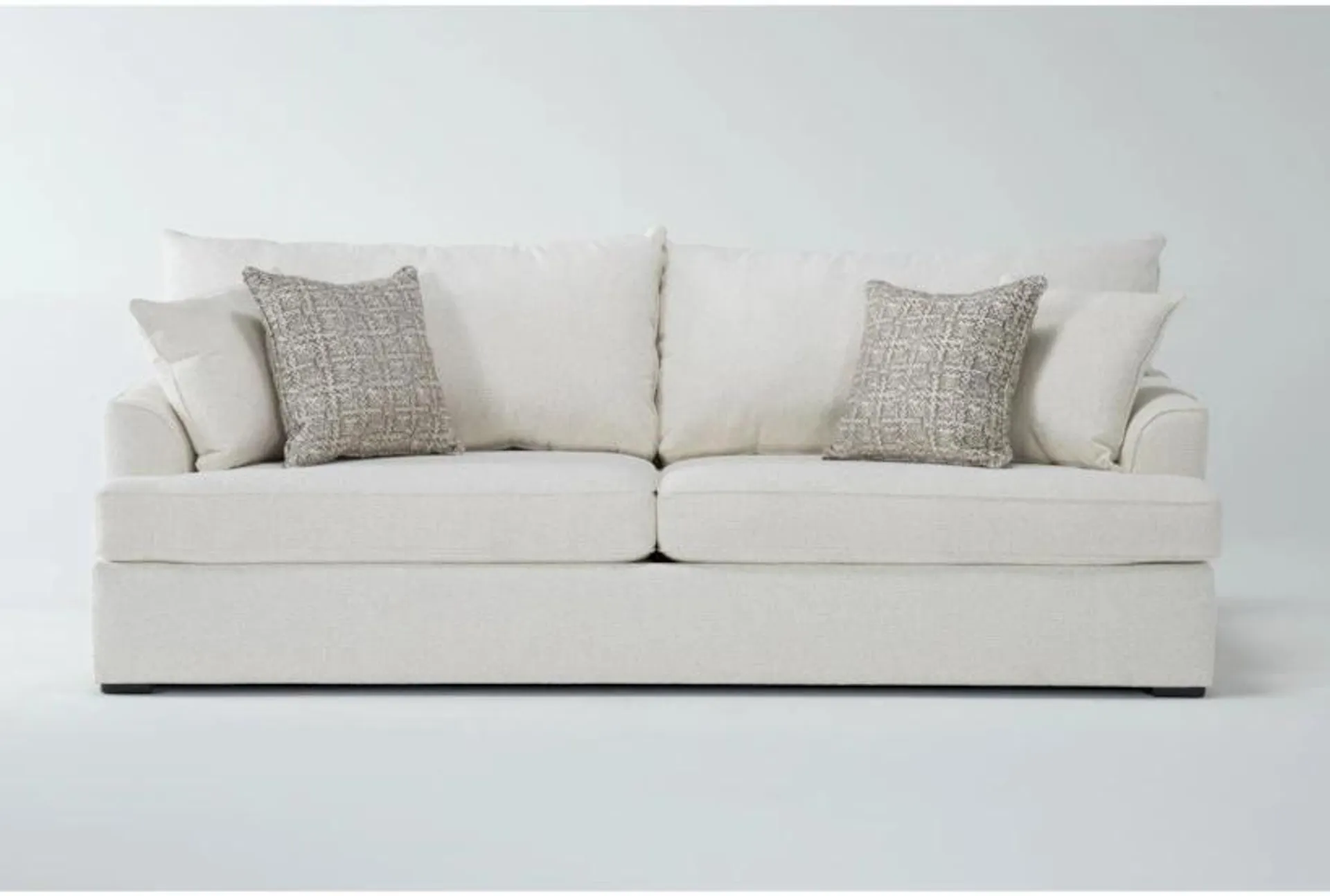 Belinha II Opal White Fabric 95" Sofa