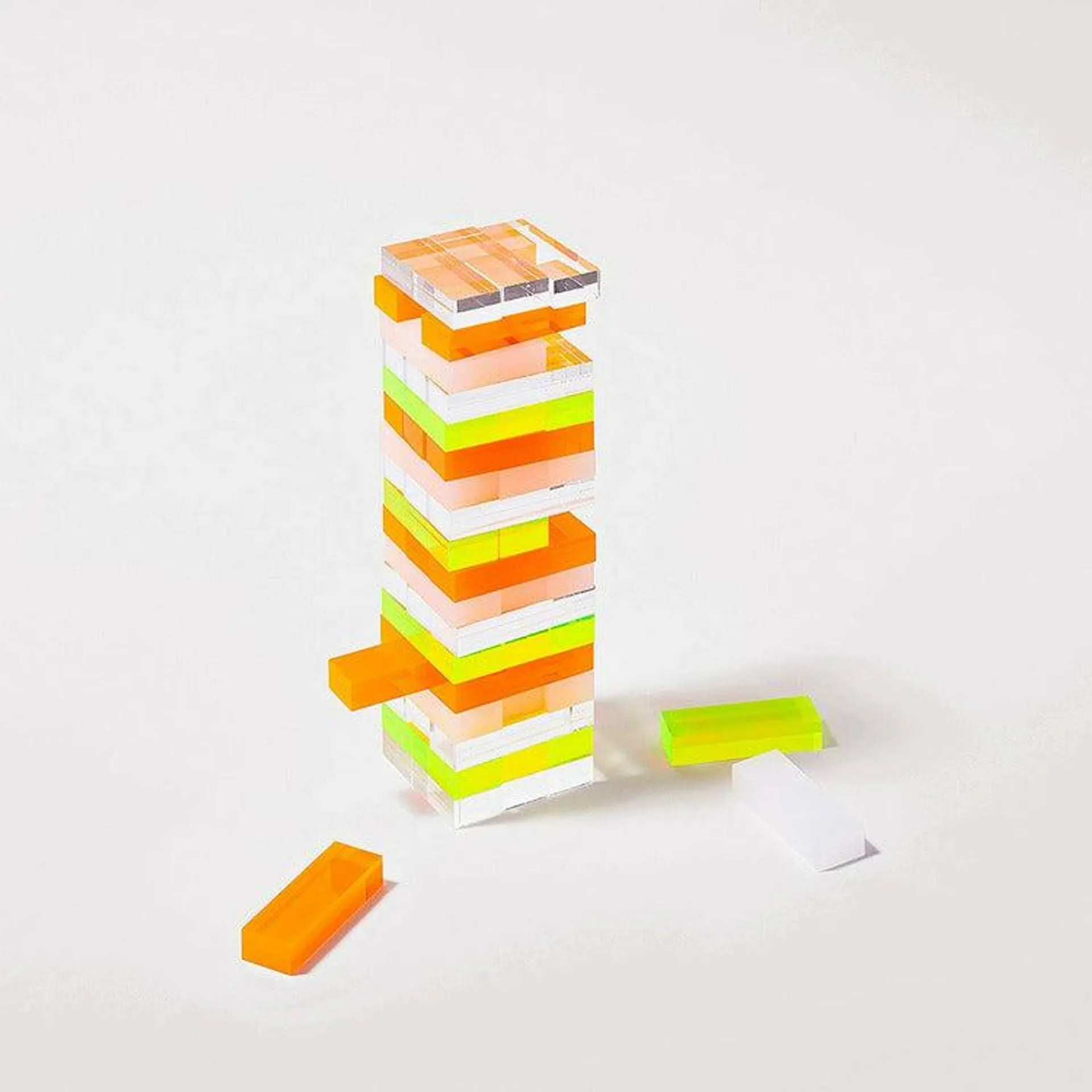Mini Lucite Jumbling Tower Limited Edition Neon