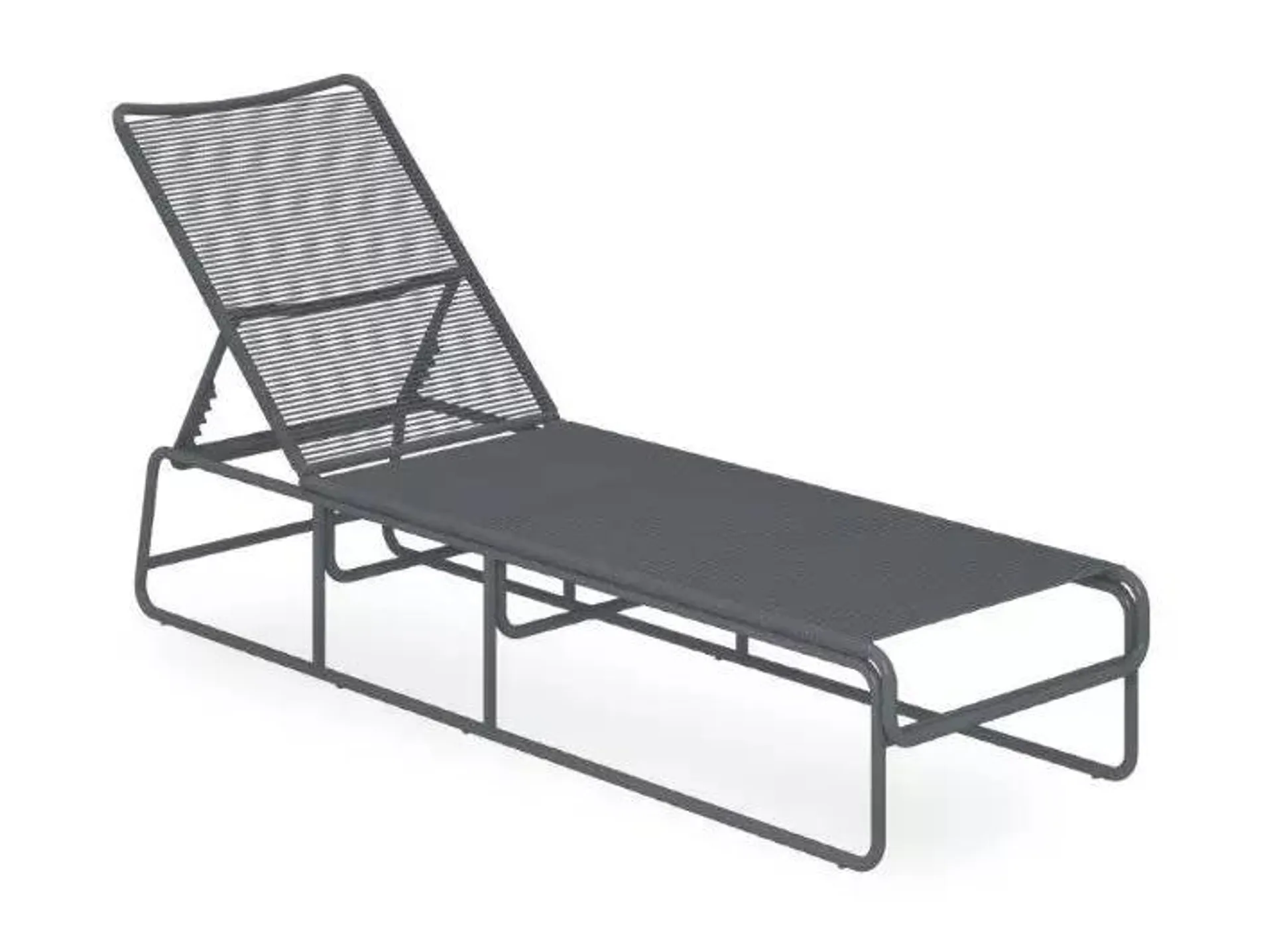 Nyla Charcoal Adjustable Wicker Chaise Patio Lounge