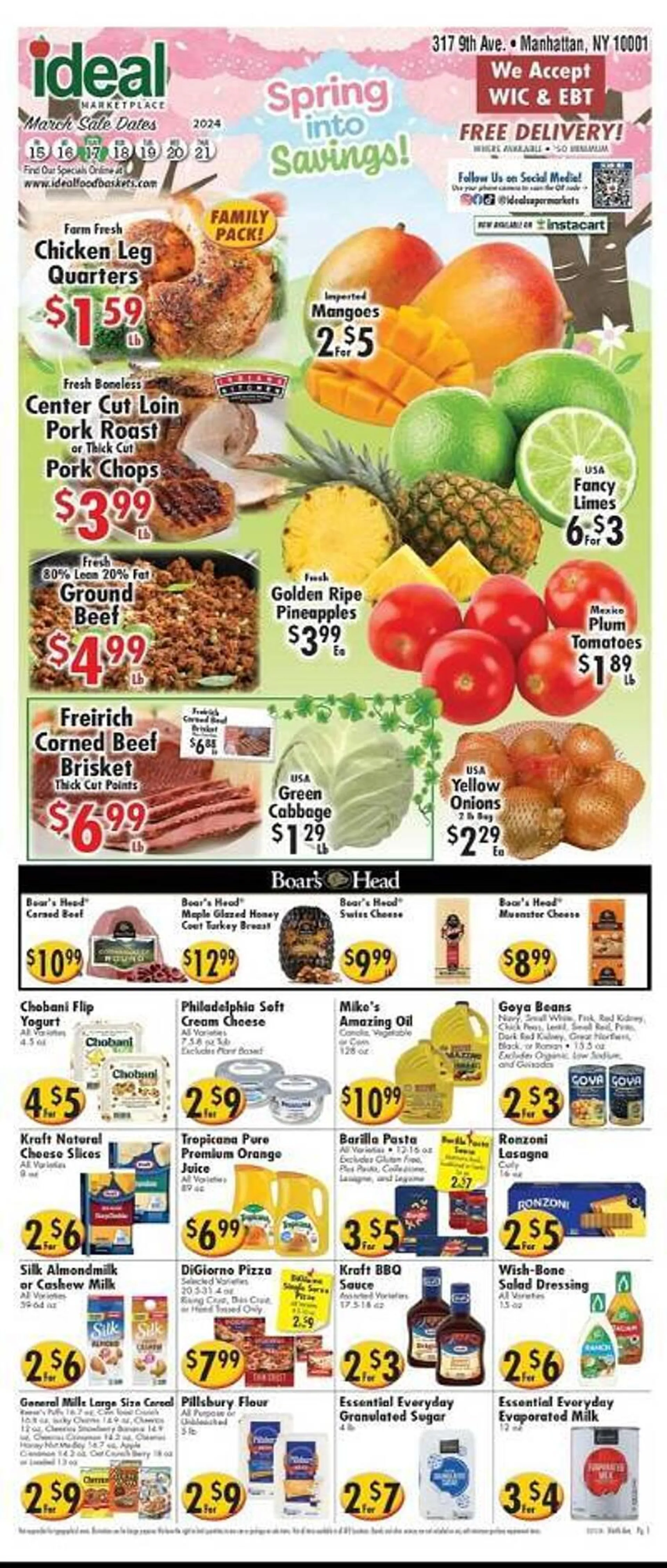 Weekly ad Ideal Food Basket Weekly Ad from March 15 to March 21 2024 - Page 1