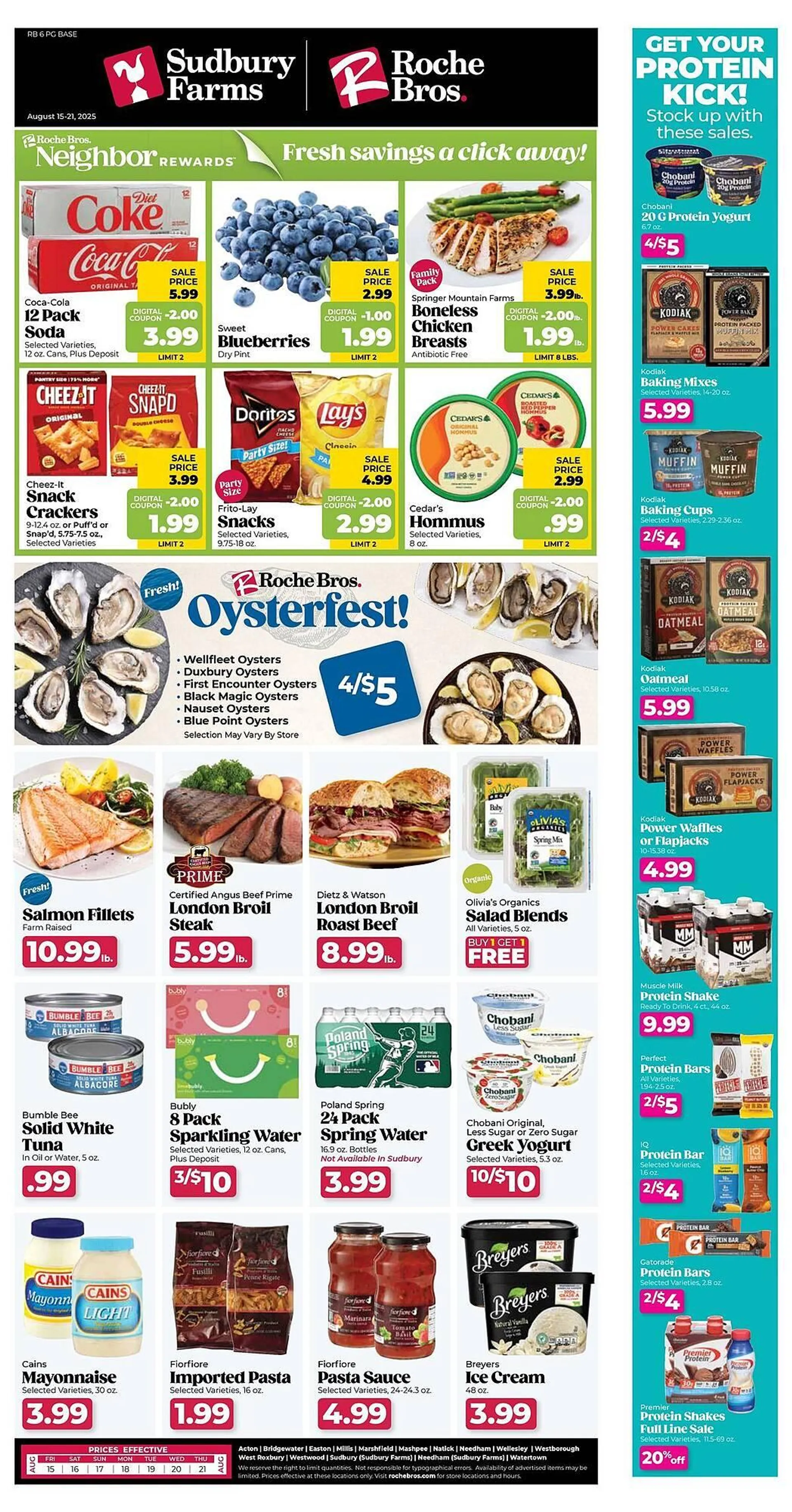 Weekly ad Roche Bros Weekly Ad from August 15 to August 21 2025 - Page 1