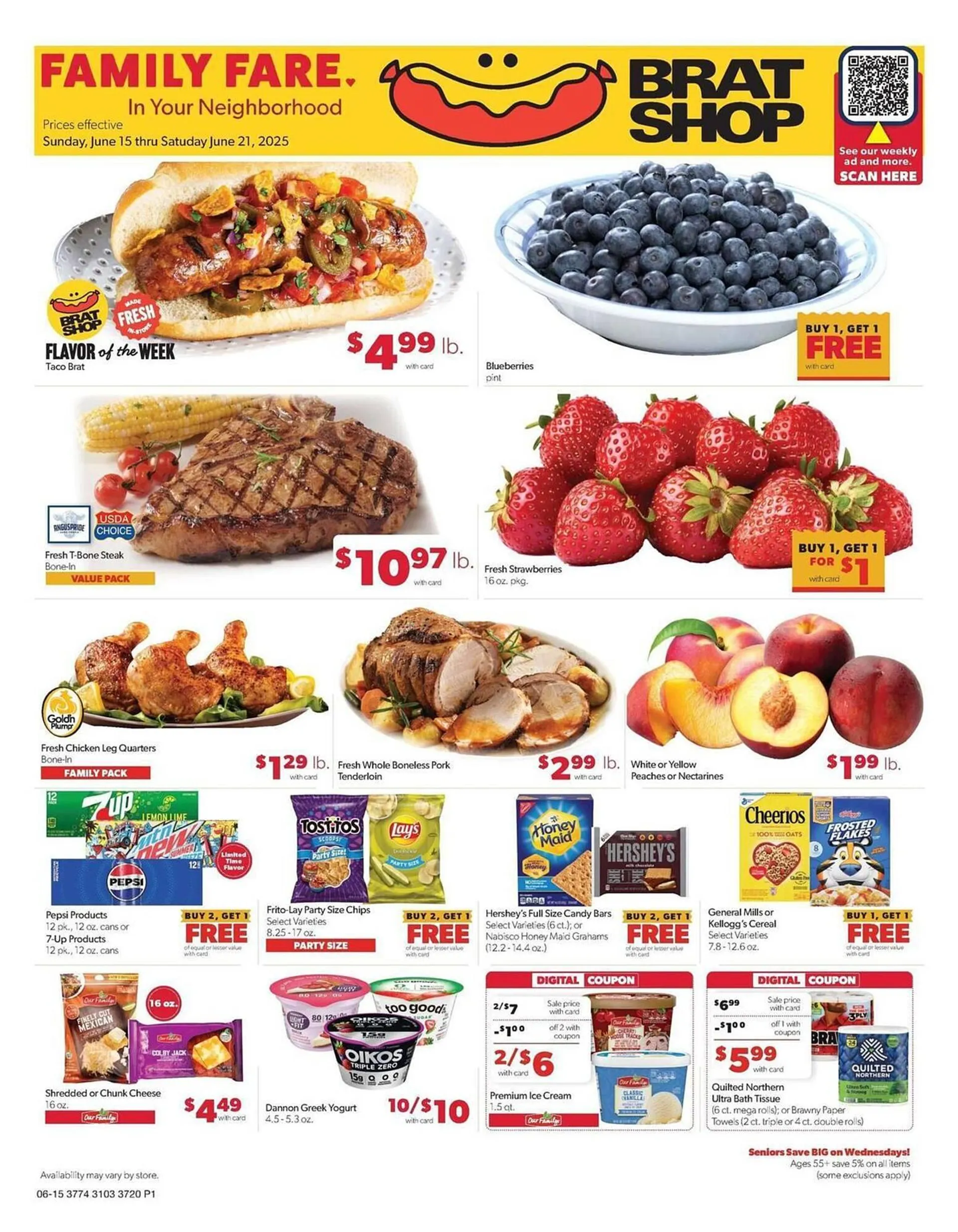 Weekly ad Family Fare Weekly Ad from June 15 to June 21 2025 - Page 1