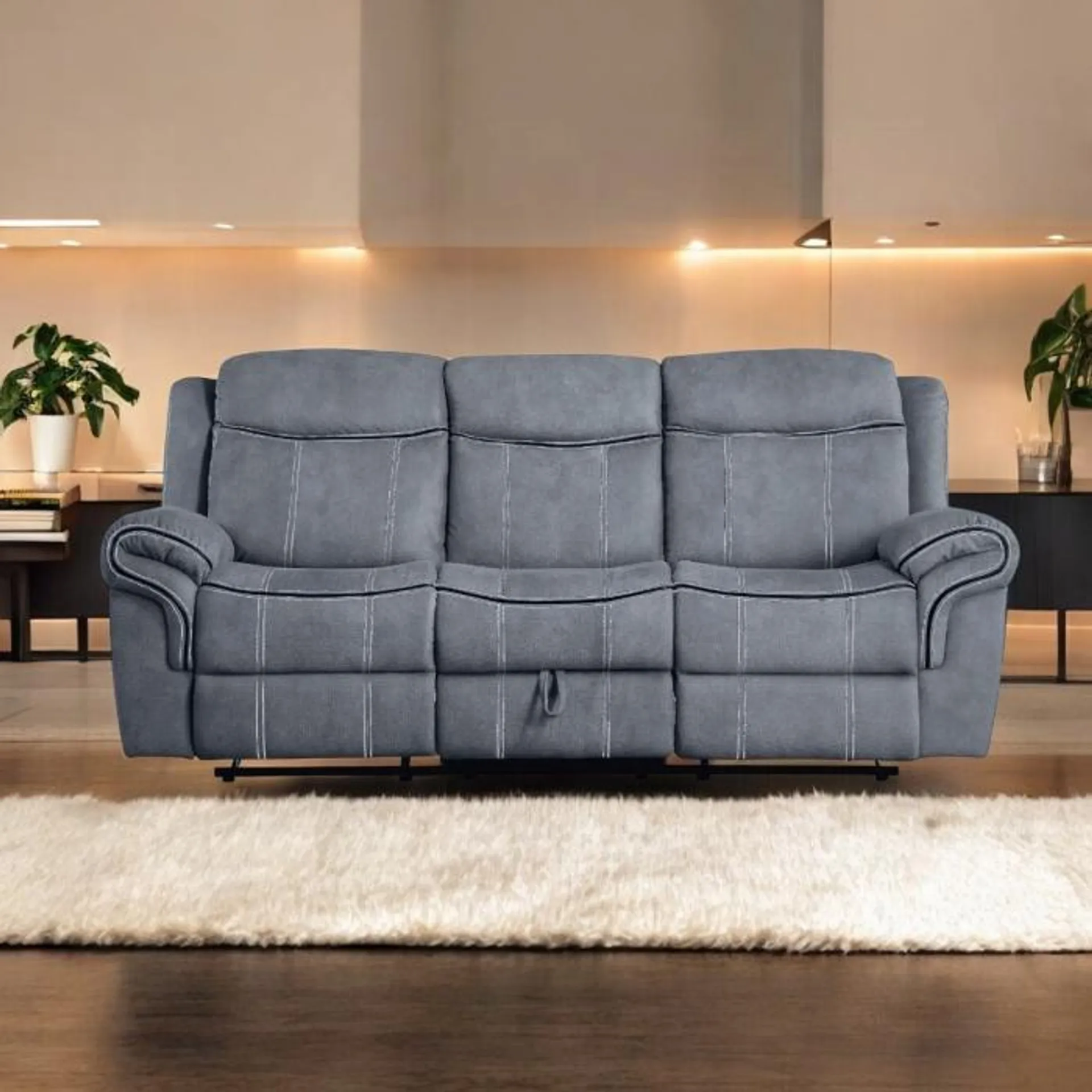 Zubaida Motion Sofa & Console W/USB