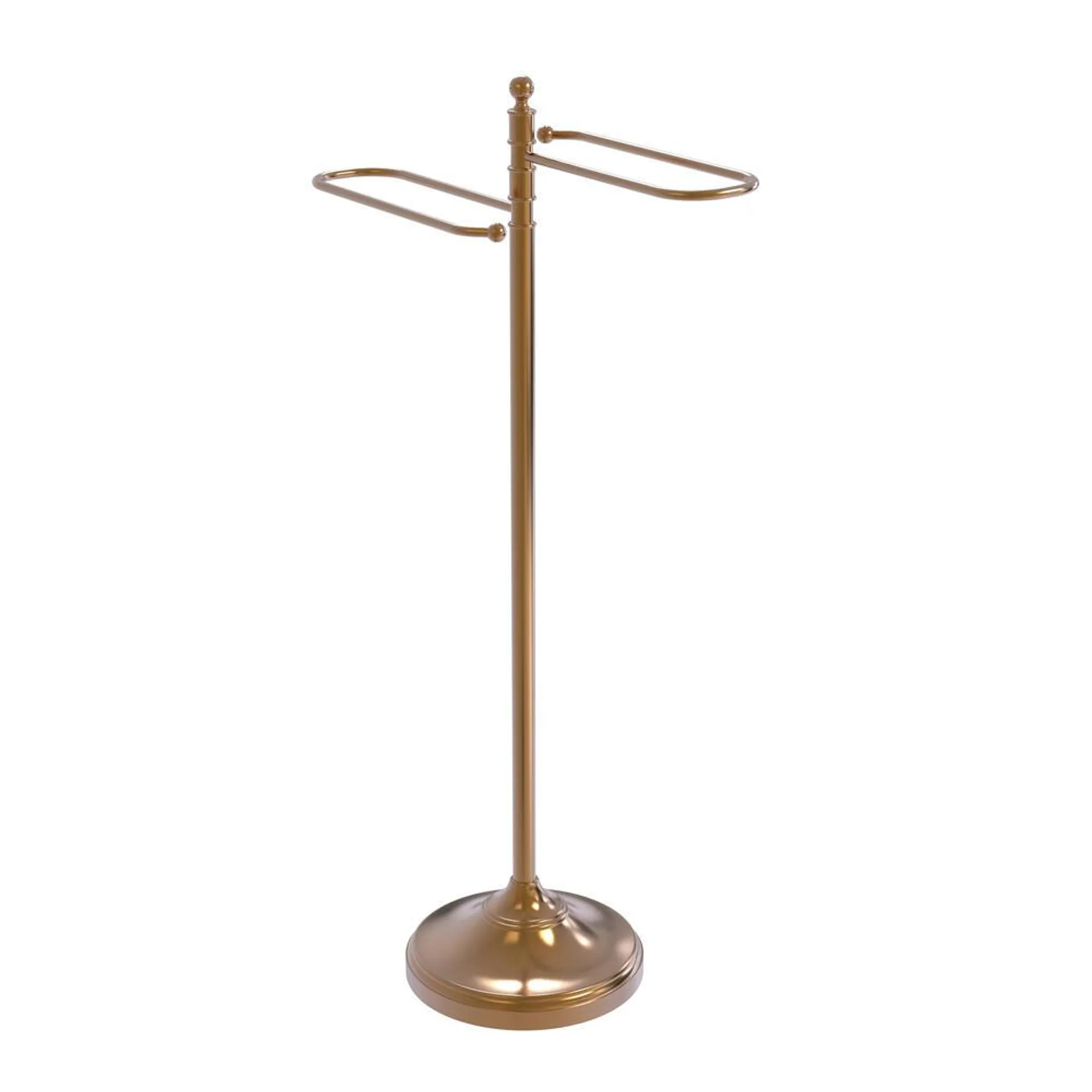 Allied Brass 39" Traditional Brushed Bronze Freestanding 2-Arm Towel Stand