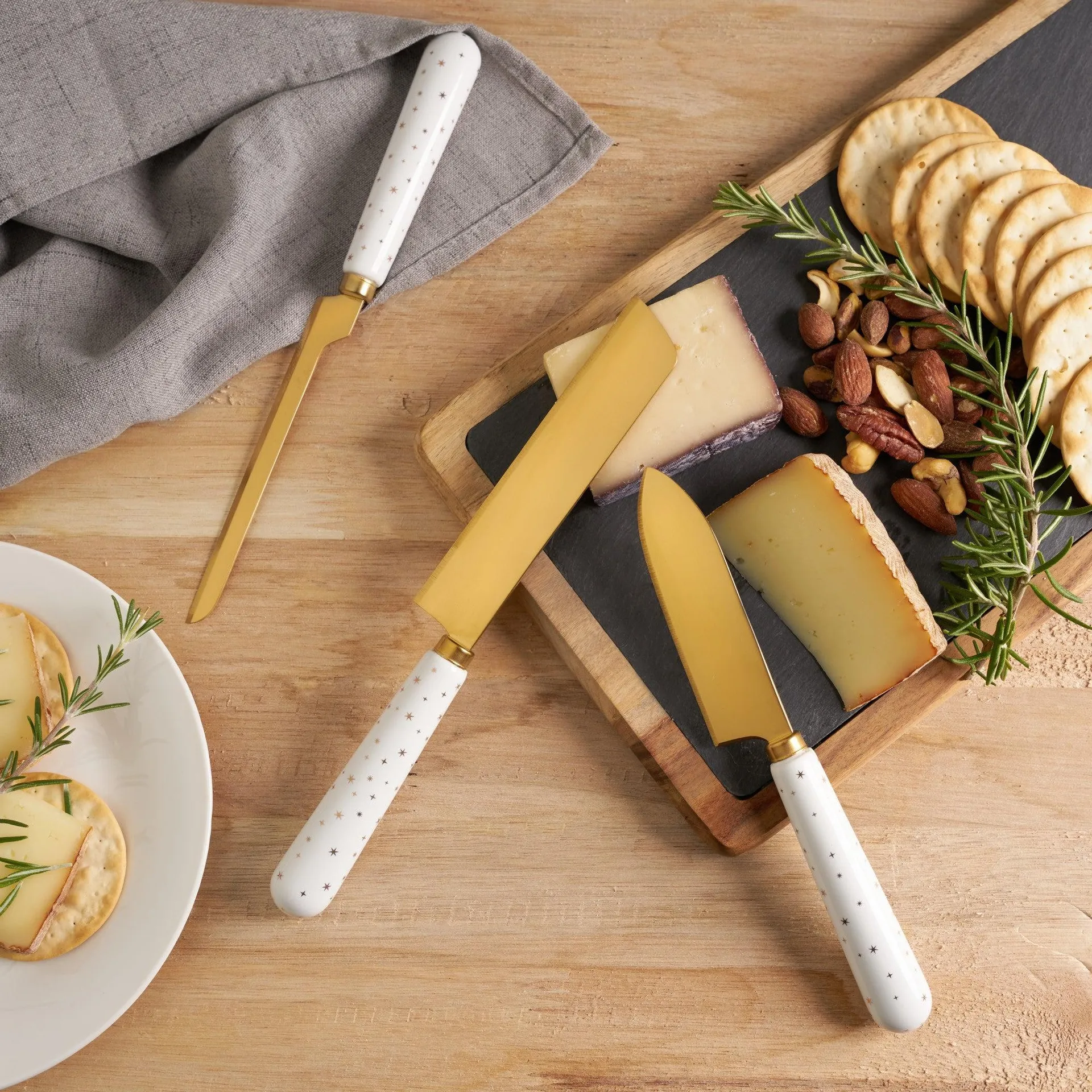 Starlight Cheese Knife Set by Twine