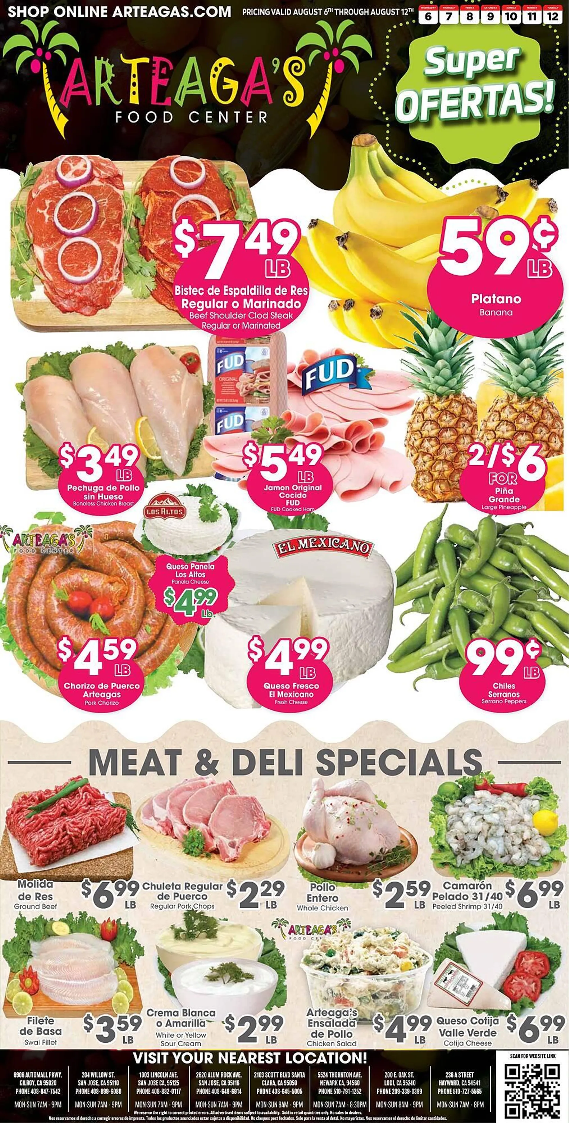 Weekly ad Arteagas Food Center Weekly Ad from August 6 to August 12 2025 - Page 1
