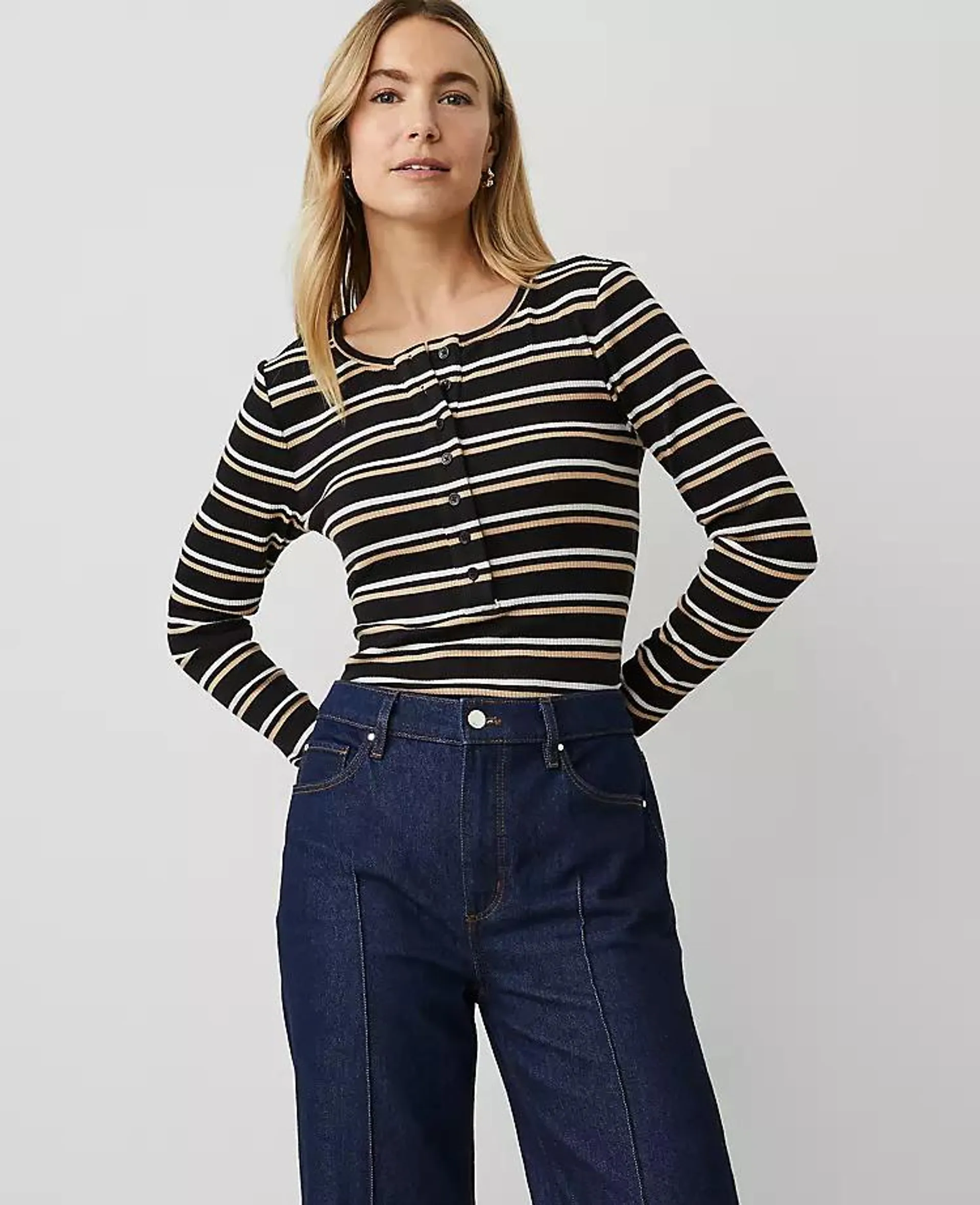 Stripe Henley Top