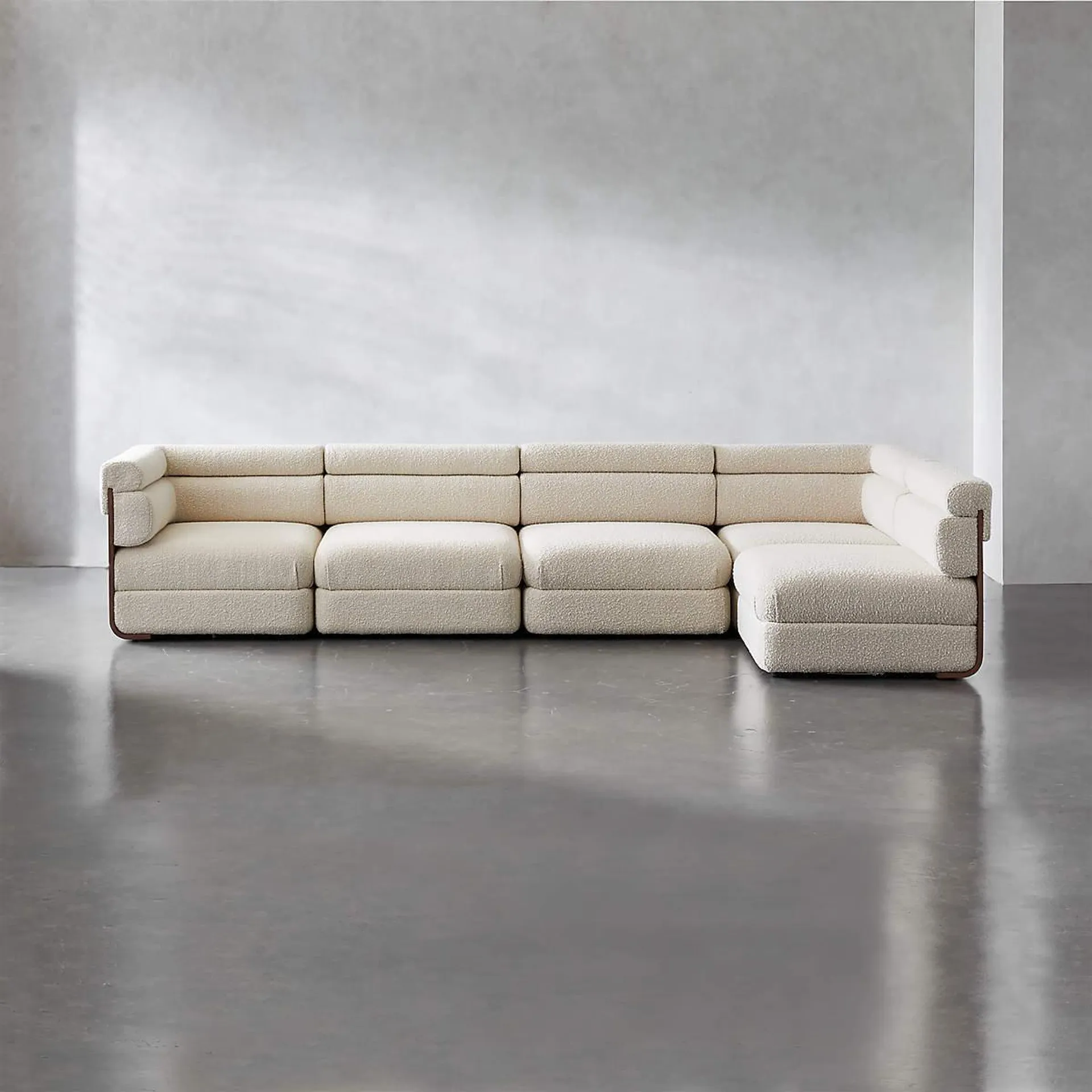 Imbu Boucle 5-Piece Sectional Sofa