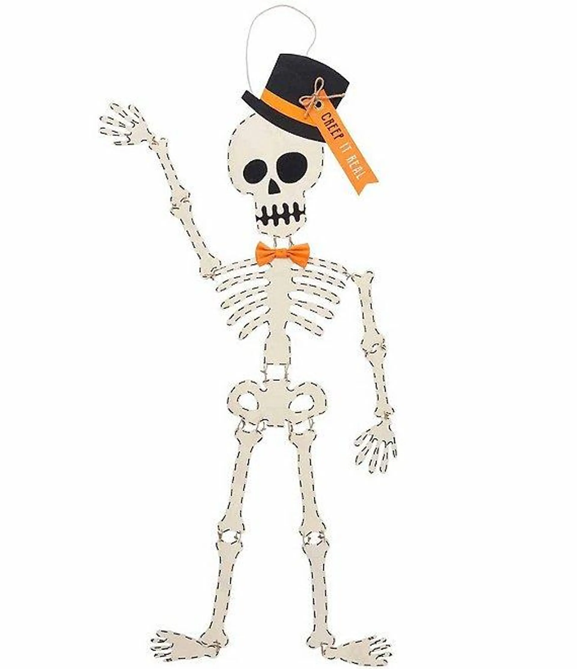 Halloween Collection Skeleton Top Hat Door Hanger Decor