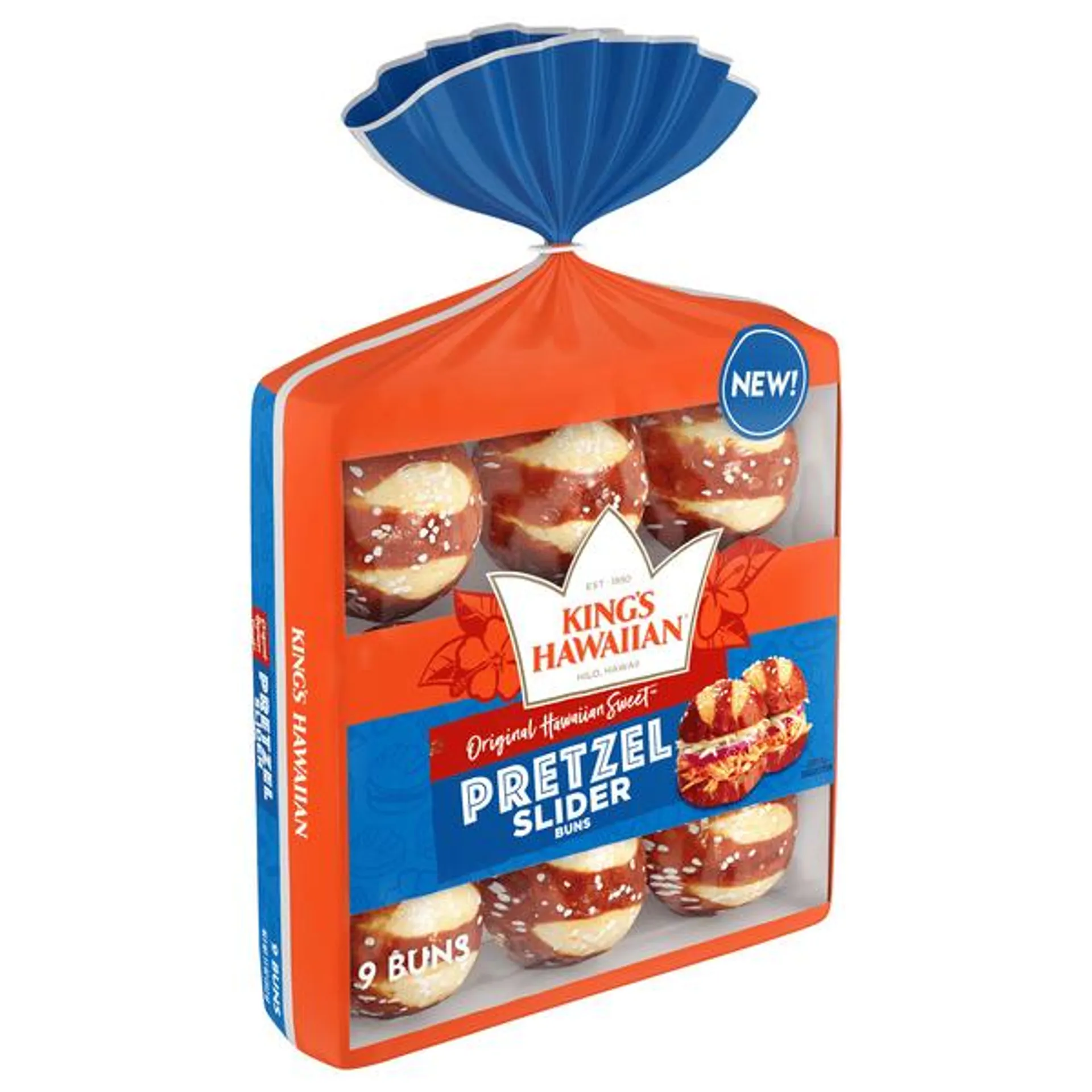 King's Hawaiian Pretzel Slider Buns 9Ct