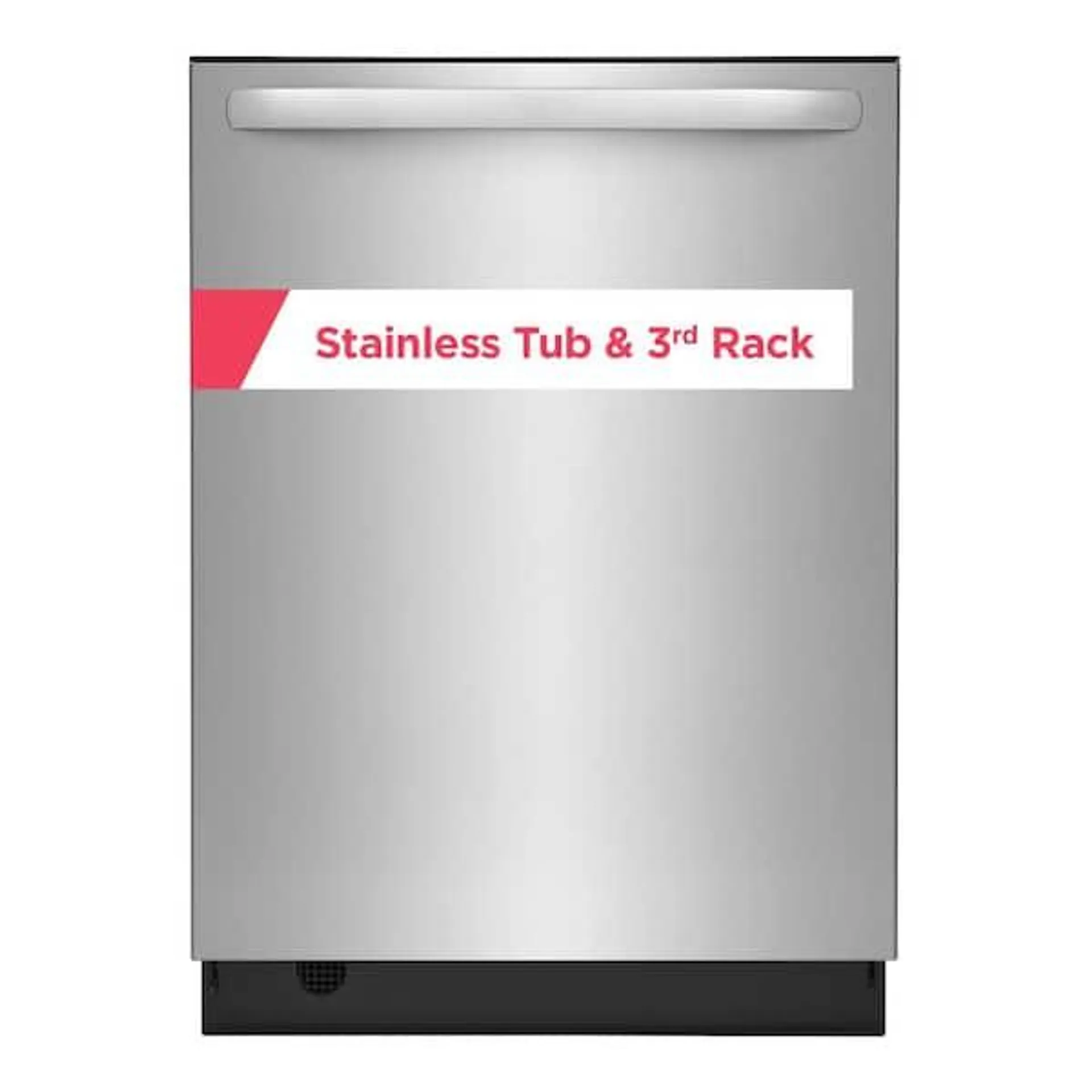 24 In. in. Top Control Built-In Tall Tub Dishwasher in Stainless Steel with 5-Cycles, 49 dBA