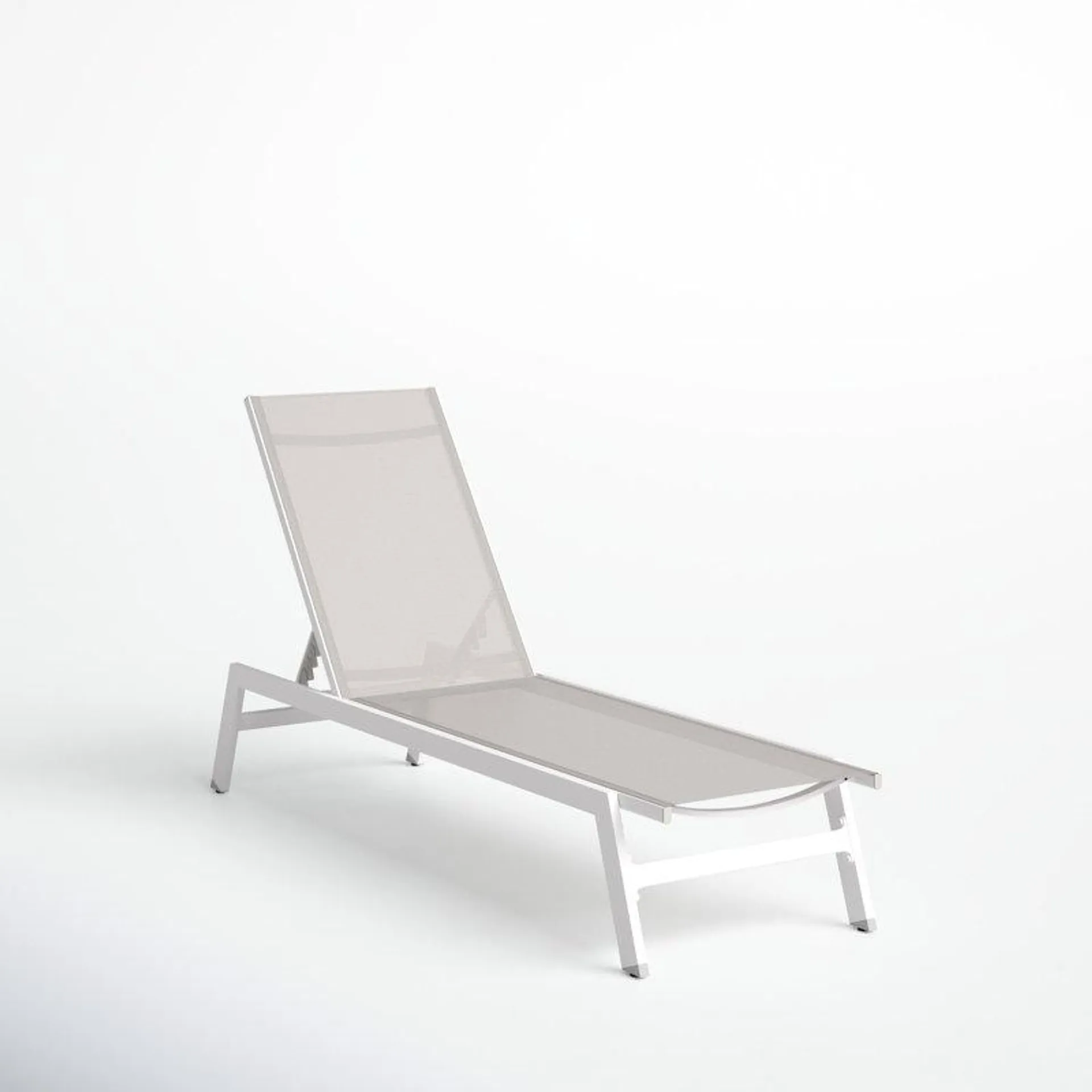 Yves 23.23'' Outdoor Powder Coated Aluminum Chaise Lounge